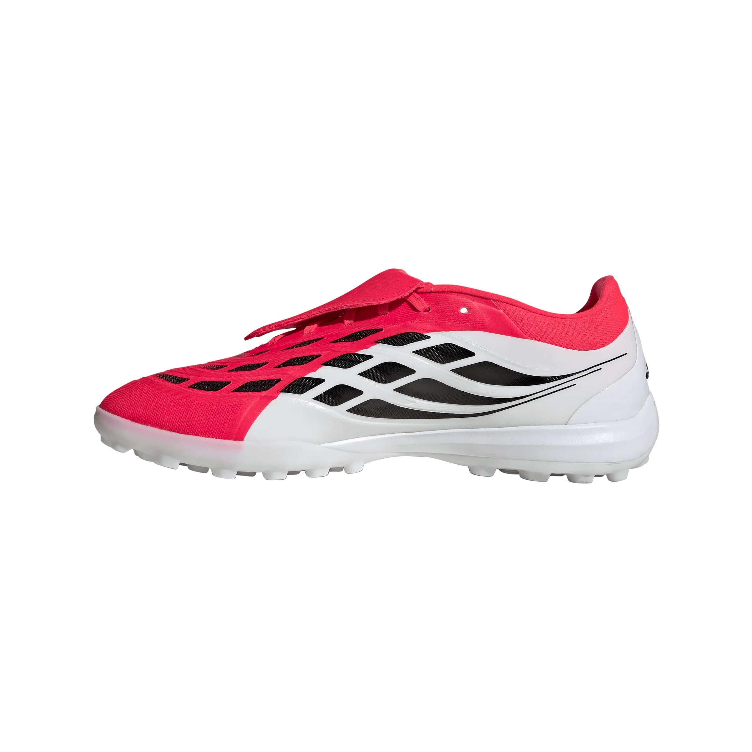 adidas Predator Pro Fold Tongue FT TF Turf Soccer Cleat -Lucid Red / Core Black / Cloud White - Image 2