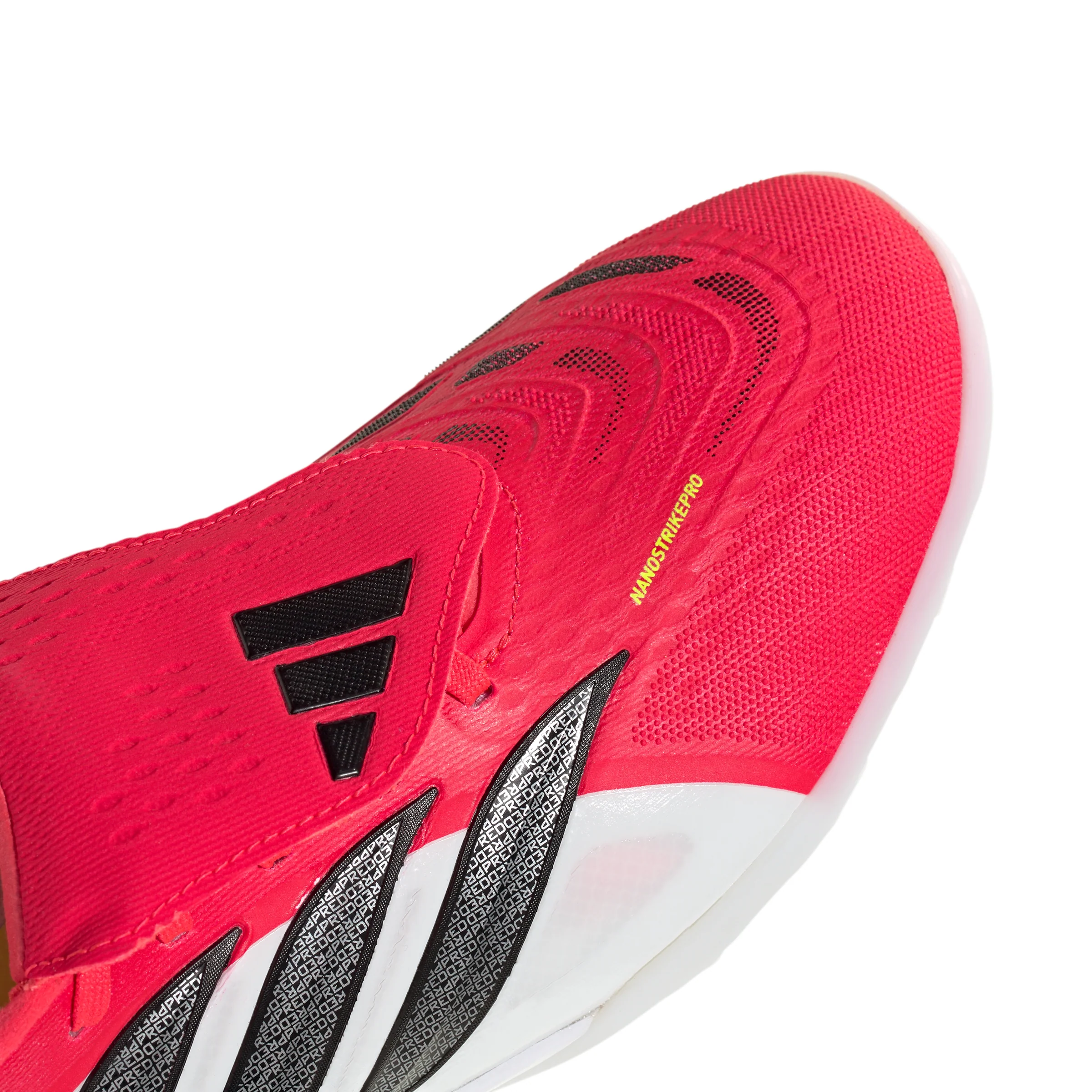 adidas Predator Pro Fold Tongue FT TF Turf Soccer Cleat -Lucid Red / Core Black / Cloud White - Image 6