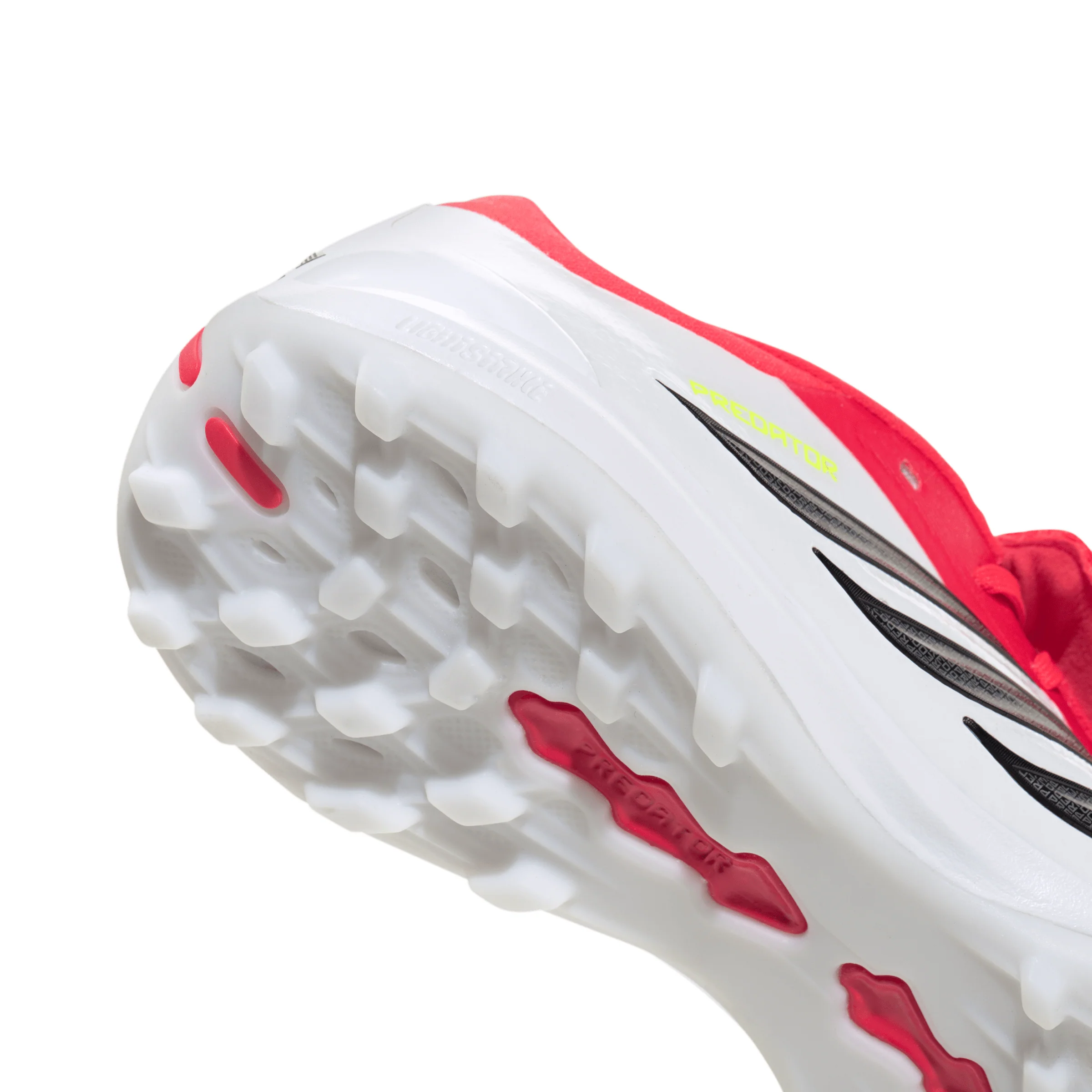 adidas Predator Pro Fold Tongue FT TF Turf Soccer Cleat -Lucid Red / Core Black / Cloud White - Image 7