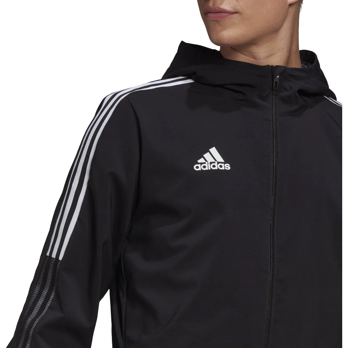 adidas Tiro 21 Windbreaker - Black/White - Image 3
