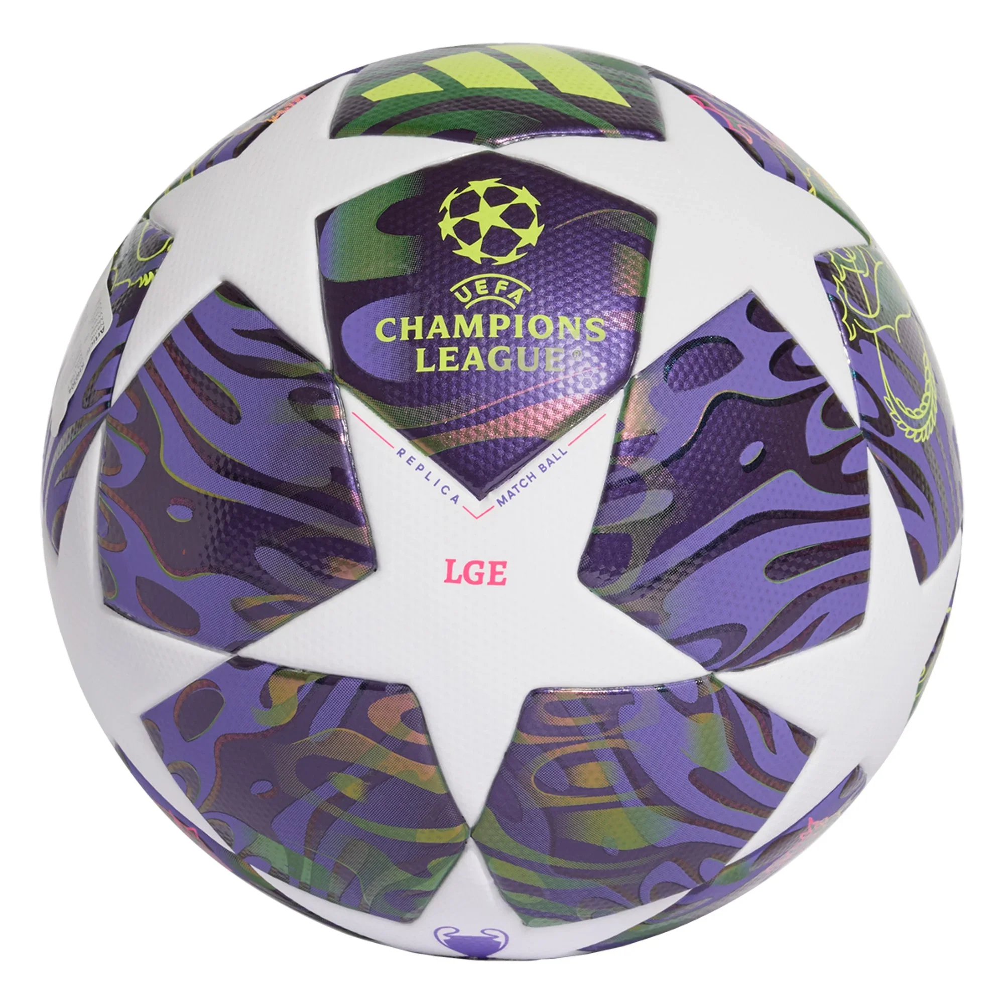 adidas UEFA Champions League Final League Soccer Ball 2026 - Purple/White/Yellow - Image 2