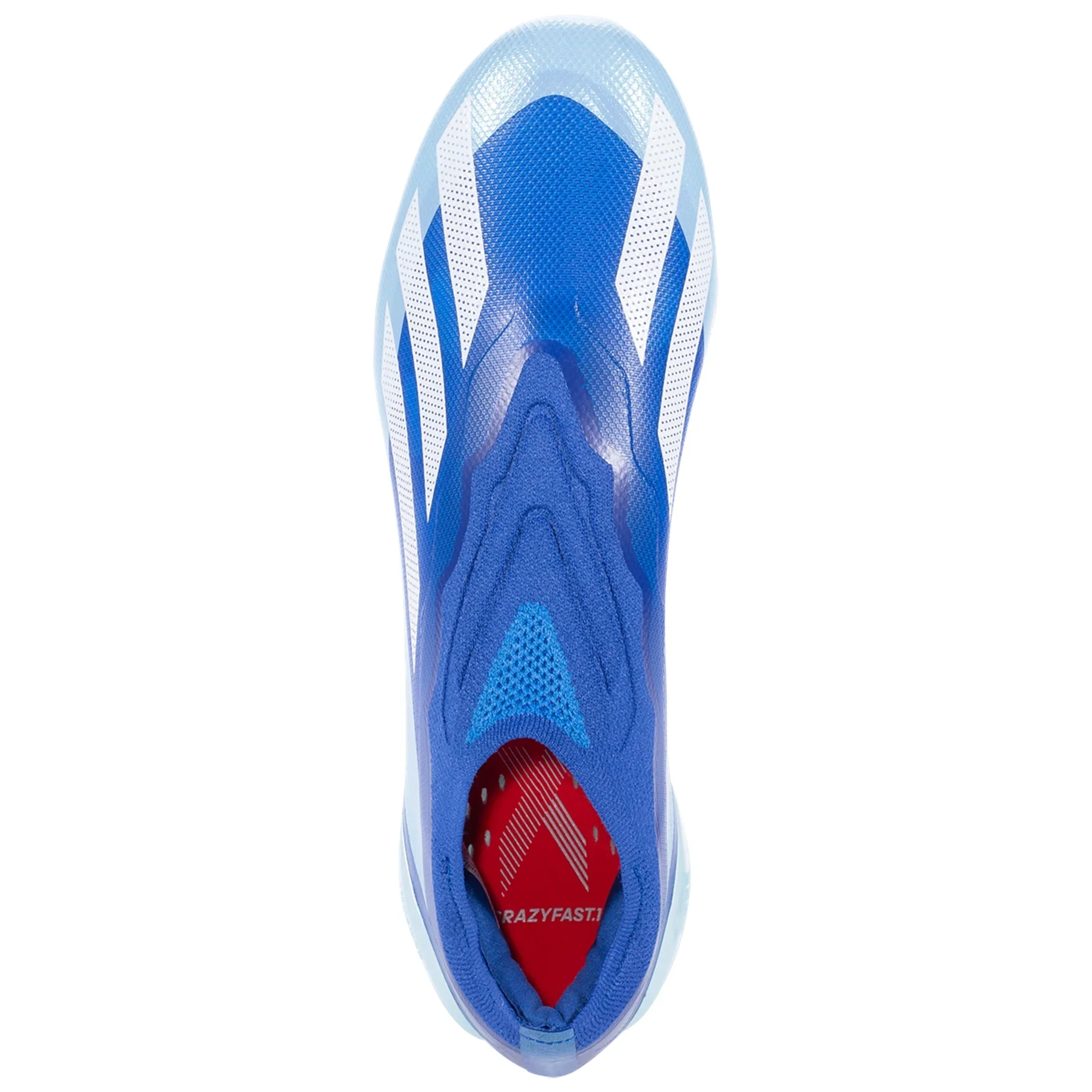 adidas X CrazyFast.1 Laceless FG Firm Ground Soccer Cleat - Bright Royal/White/Solar Red - Image 3