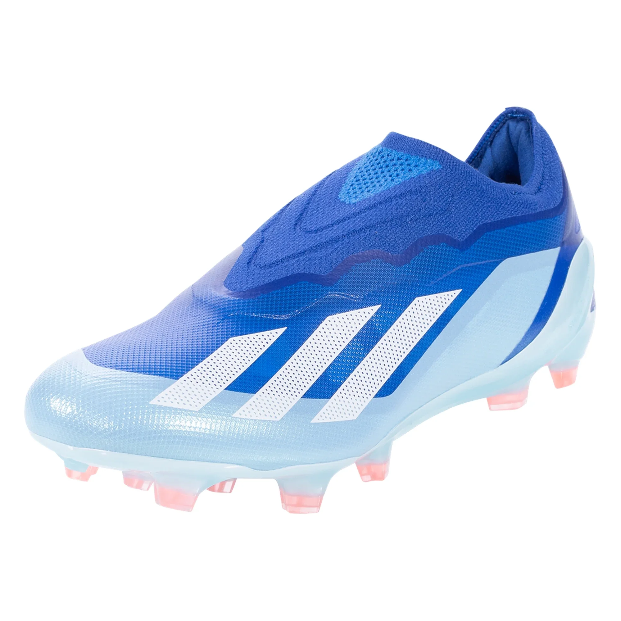 adidas X CrazyFast.1 Laceless FG Firm Ground Soccer Cleat - Bright Royal/White/Solar Red - Image 4