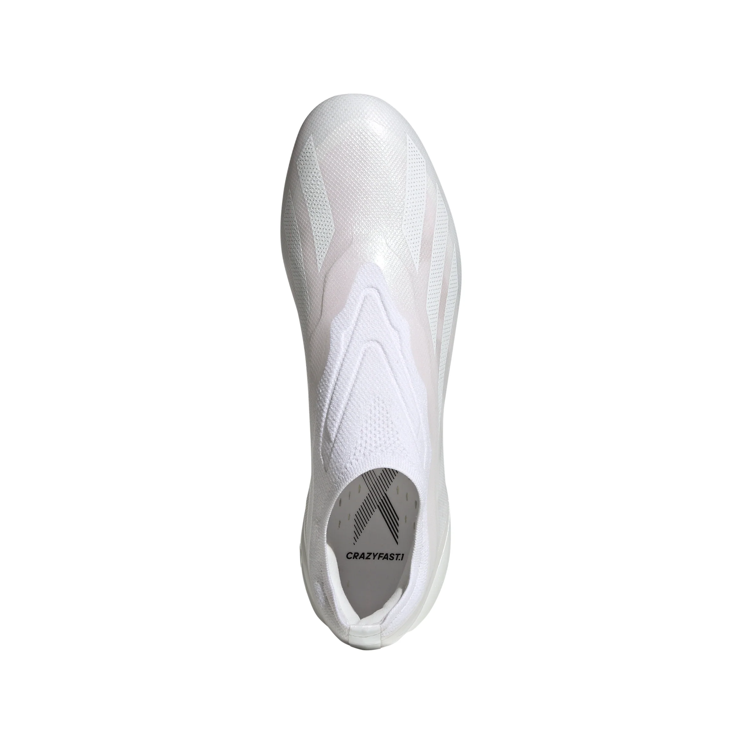 adidas X CrazyFast.1 Laceless FG Firm Ground Soccer Cleat - Cloud White / Cloud White - Image 4