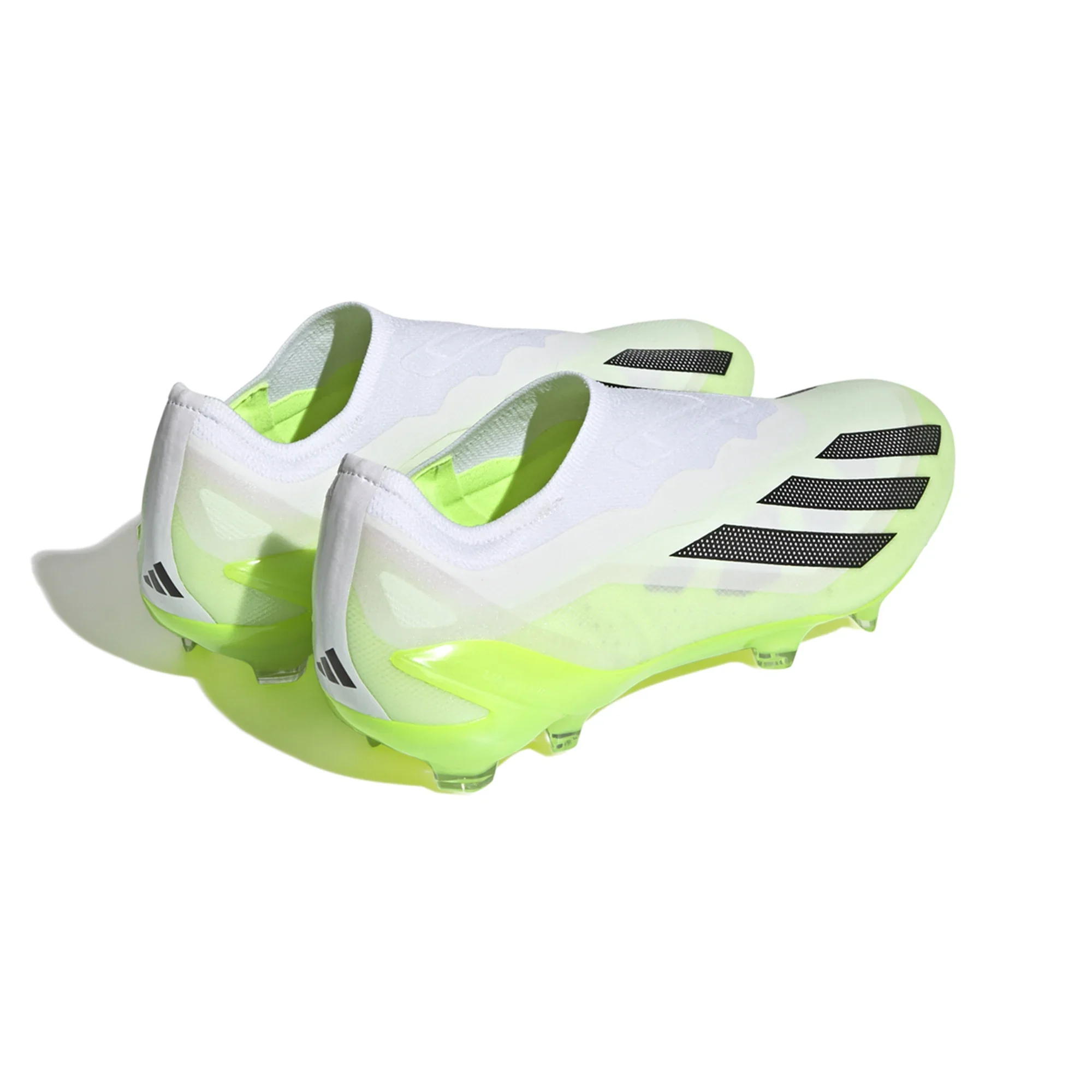 adidas X CrazyFast.1 Laceless FG Firm Ground Soccer Cleat - White/Core Black/Lucid Lemon - Image 5