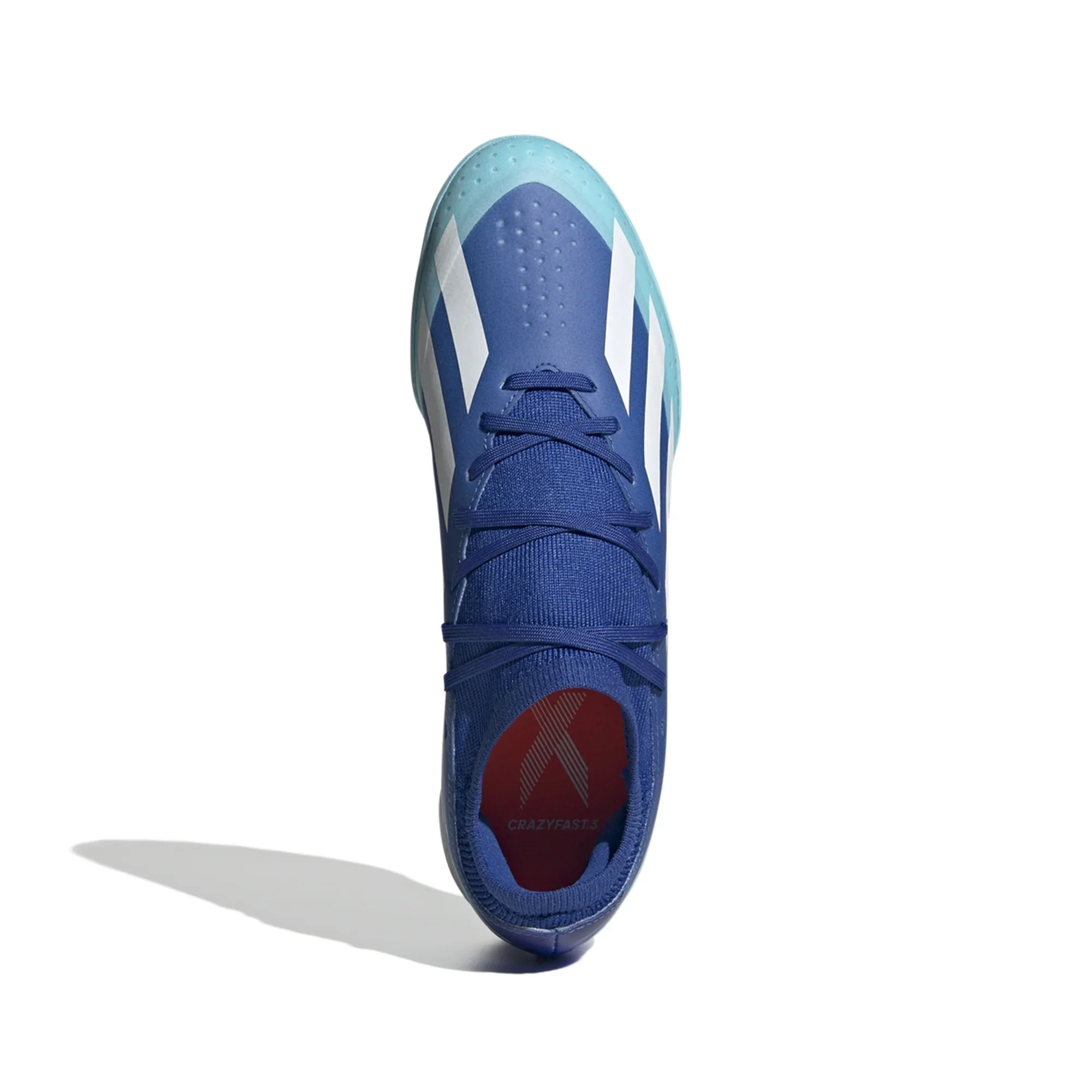 adidas X Crazyfast.3 TF Turf Soccer Cleat- Bright Royal/White/Solar Red - Image 3