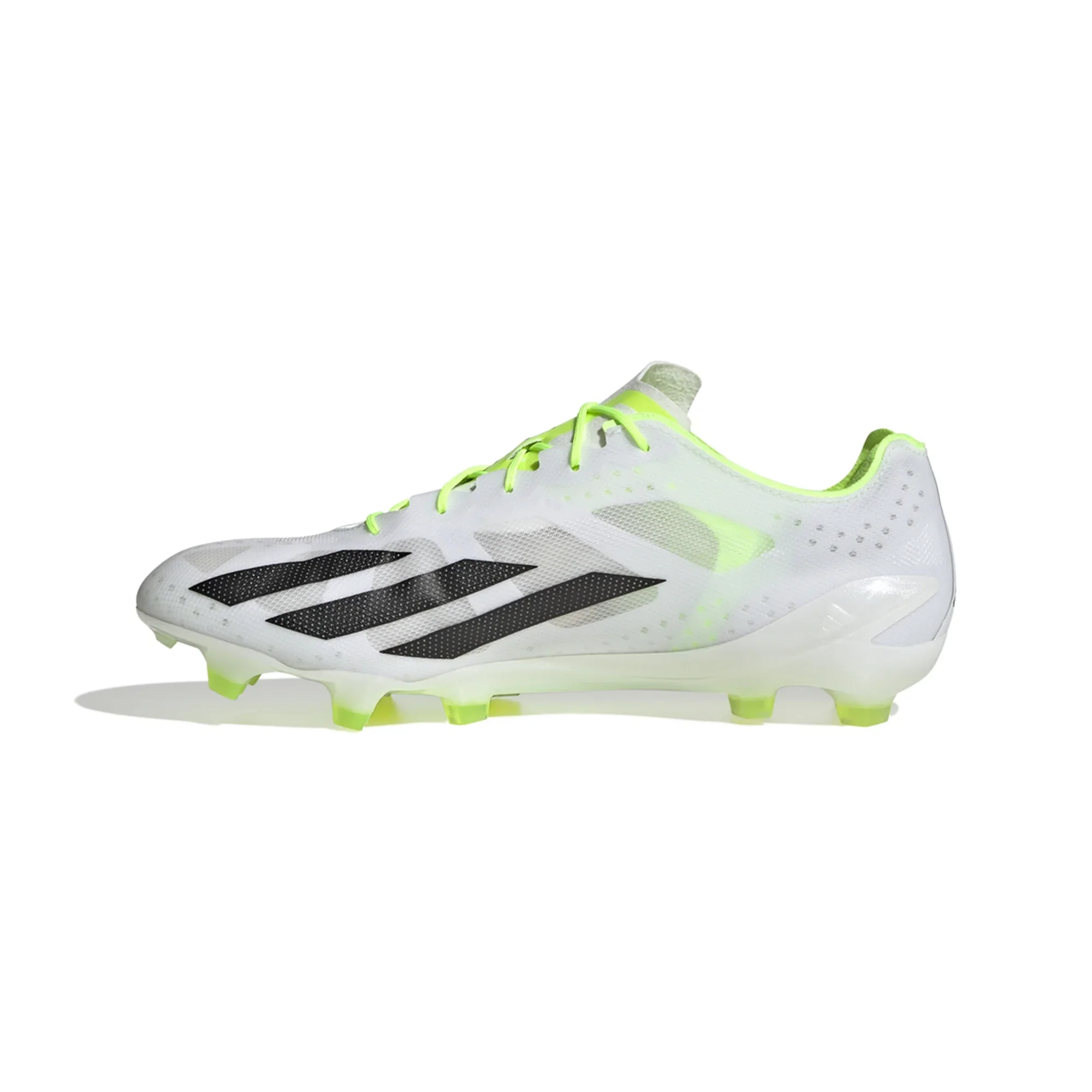 adidas X CrazyFast+ FG Firm Ground Soccer Cleat - White/Core Black/Lucid Lemon - Image 2