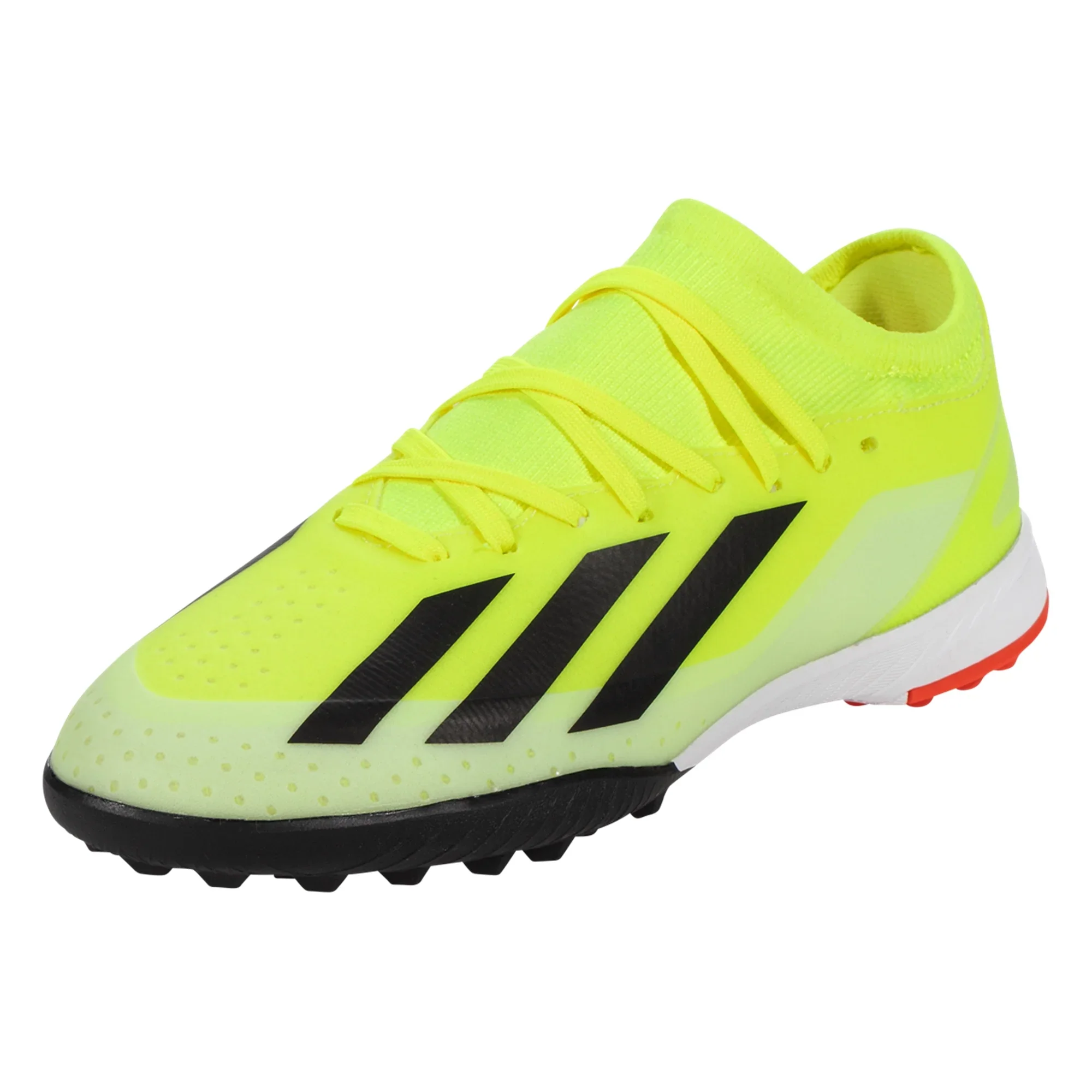 adidas X Crazyfast League TF Junior Turf Soccer Cleat - Solar Yellow/Core Black/White - Image 4