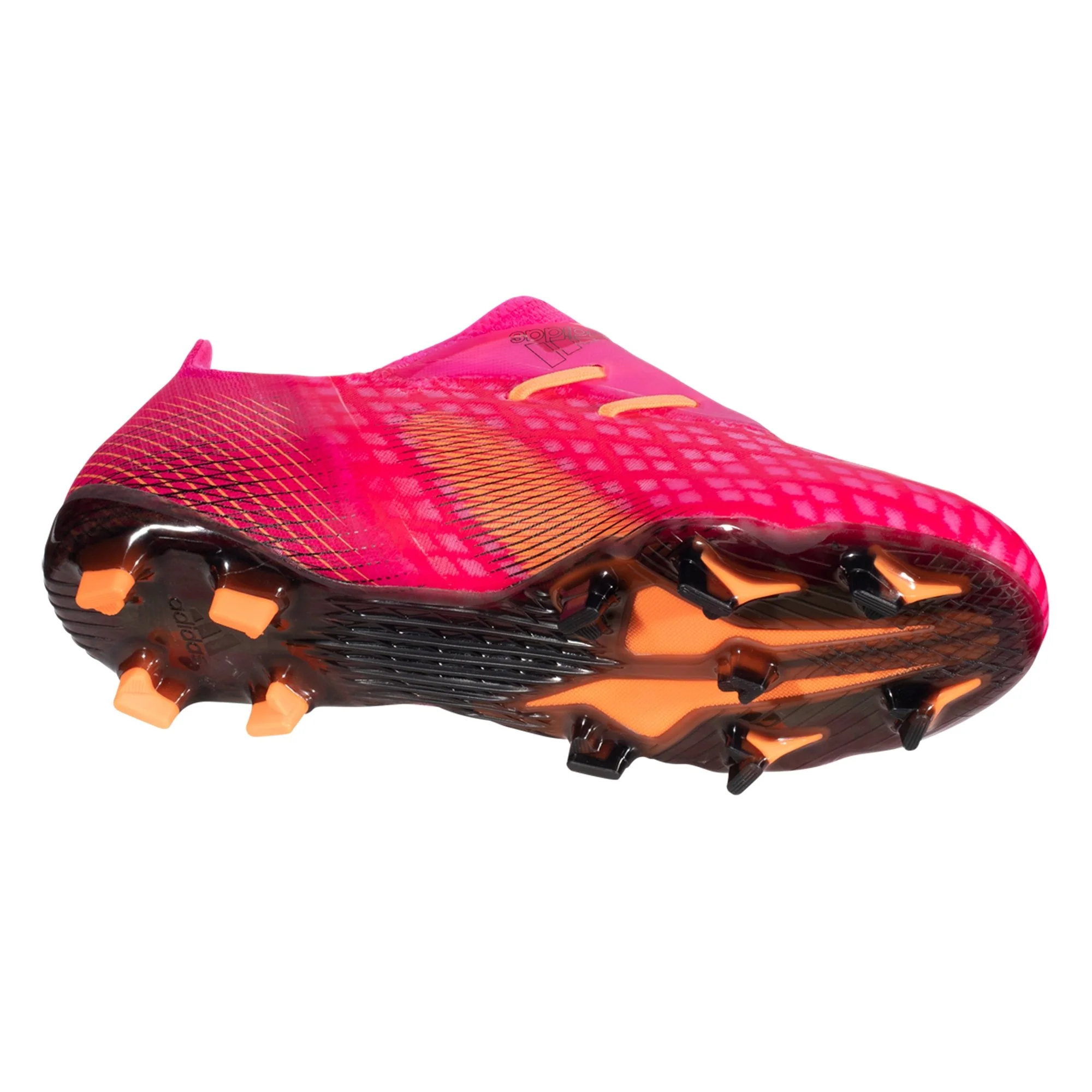 adidas X Ghosted .2 Firm Ground Cleats - Shock Pink/Core Black/Screaming Orange - Image 4