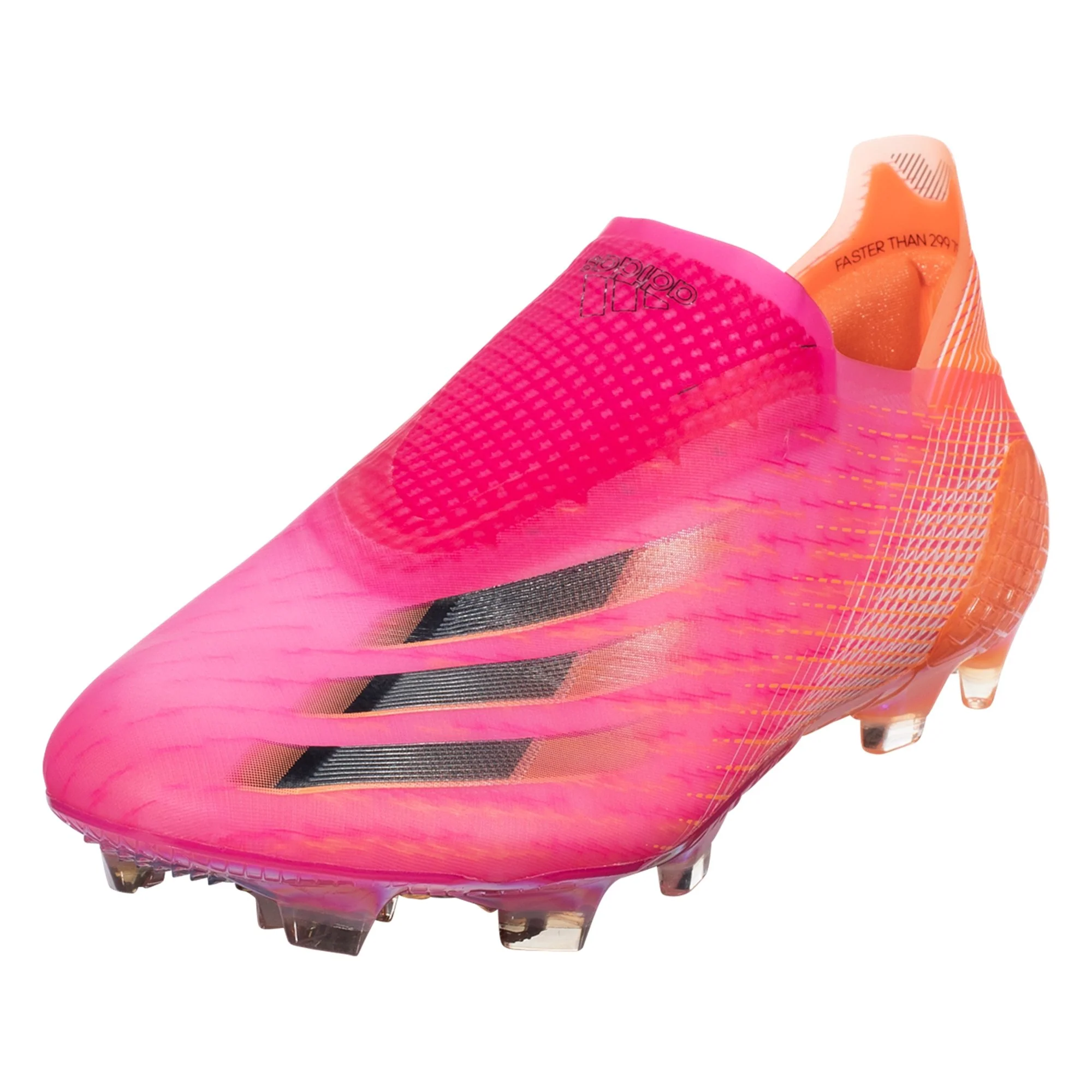 adidas X Ghosted + Firm Ground Cleats - Shock Pink/Core Black/Screaming Orange - Image 4