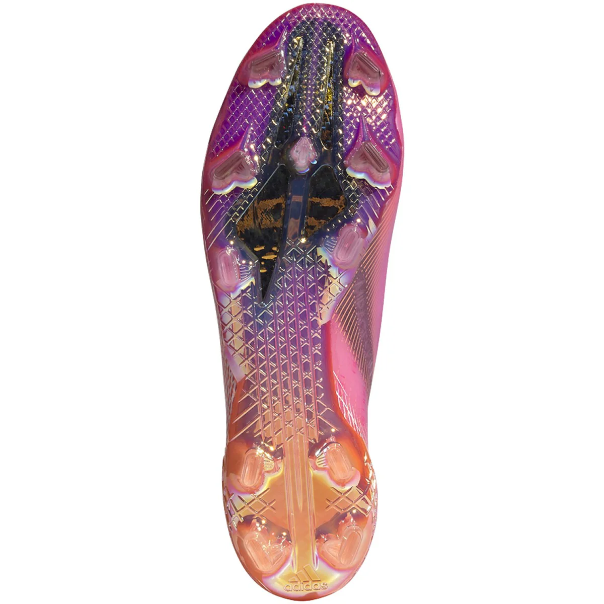 adidas X Ghosted + Firm Ground Cleats - Shock Pink/Core Black/Screaming Orange - Image 7