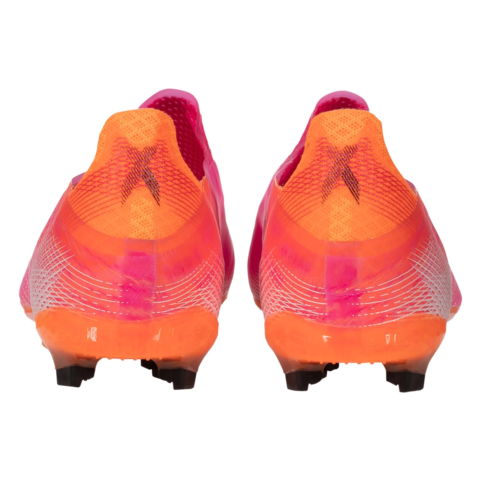 adidas X Ghosted + JUNIOR Firm Ground Soccer Shoe - Shock Pink/Core Black/Screaming Orange - Image 5