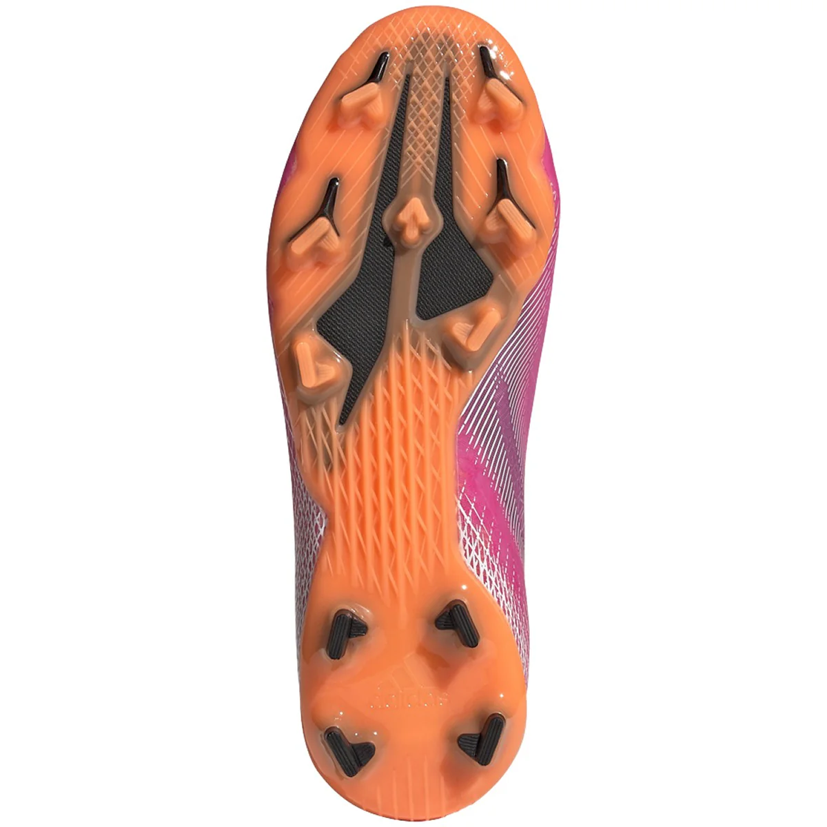 adidas X Ghosted + JUNIOR Firm Ground Soccer Shoe - Shock Pink/Core Black/Screaming Orange - Image 7