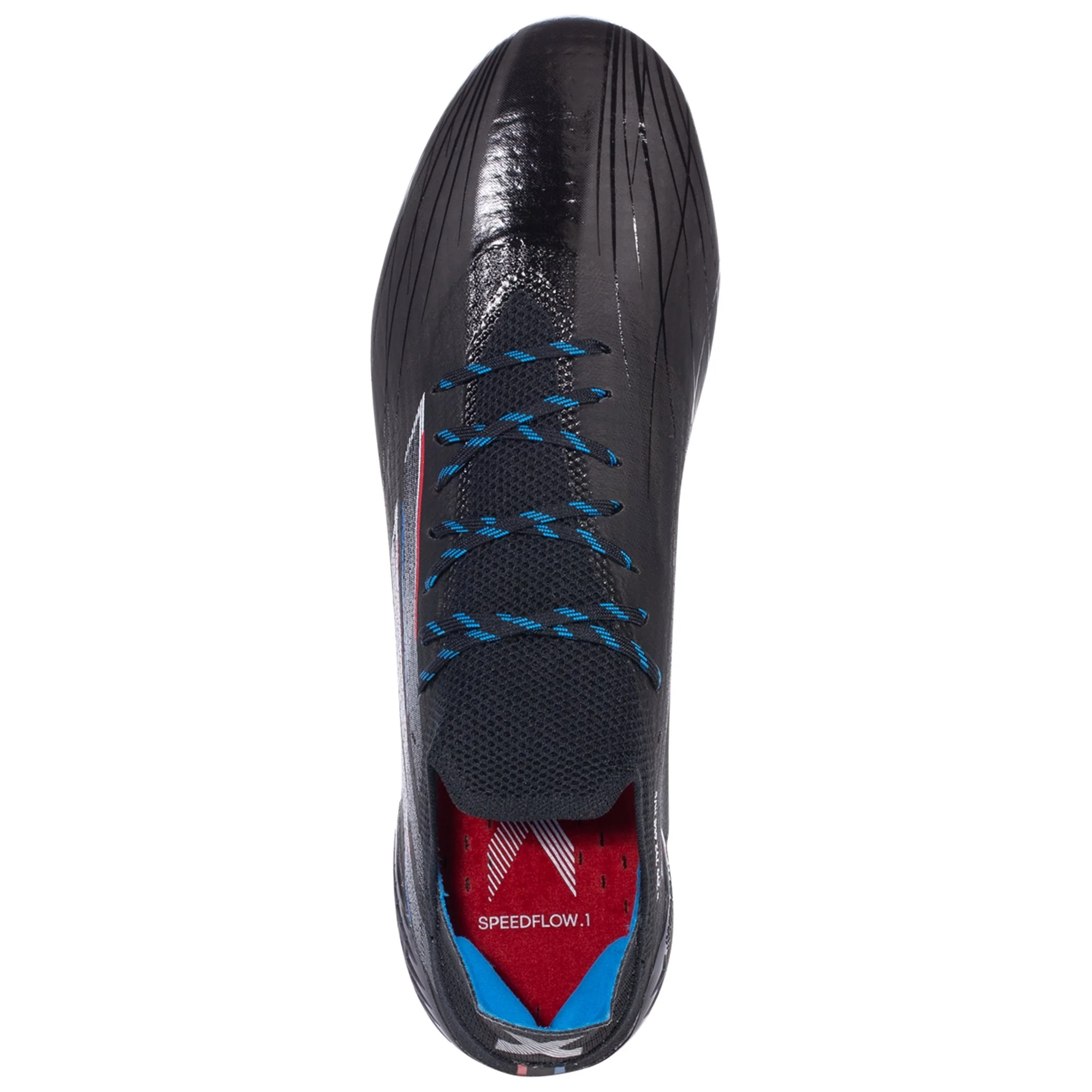 adidas X Speedflow.1 FG Firm Ground Soccer Cleat: Core Black/White/Vivid Red - Image 3
