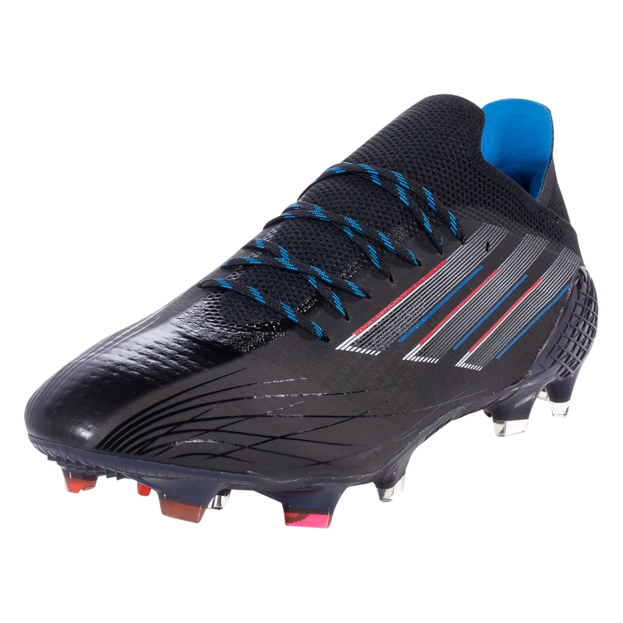adidas X Speedflow.1 FG Firm Ground Soccer Cleat: Core Black/White/Vivid Red - Image 4