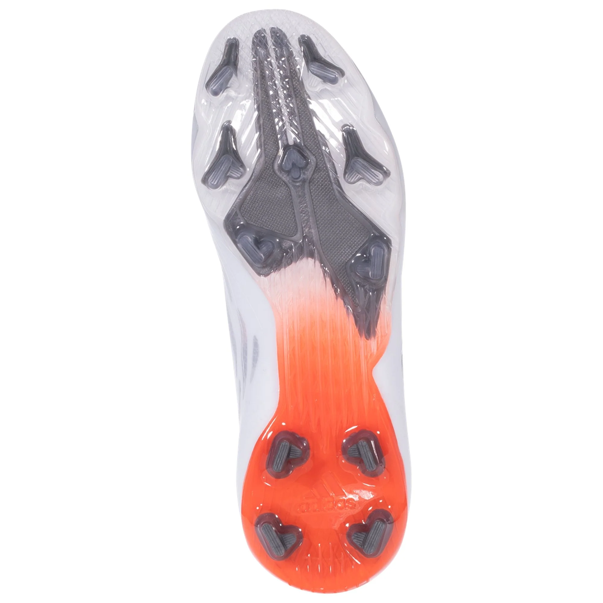 adidas X Speedflow .1 FG Junior Firm Ground Soccer Cleat - White/Metallic Iron/Solar Red - Image 6