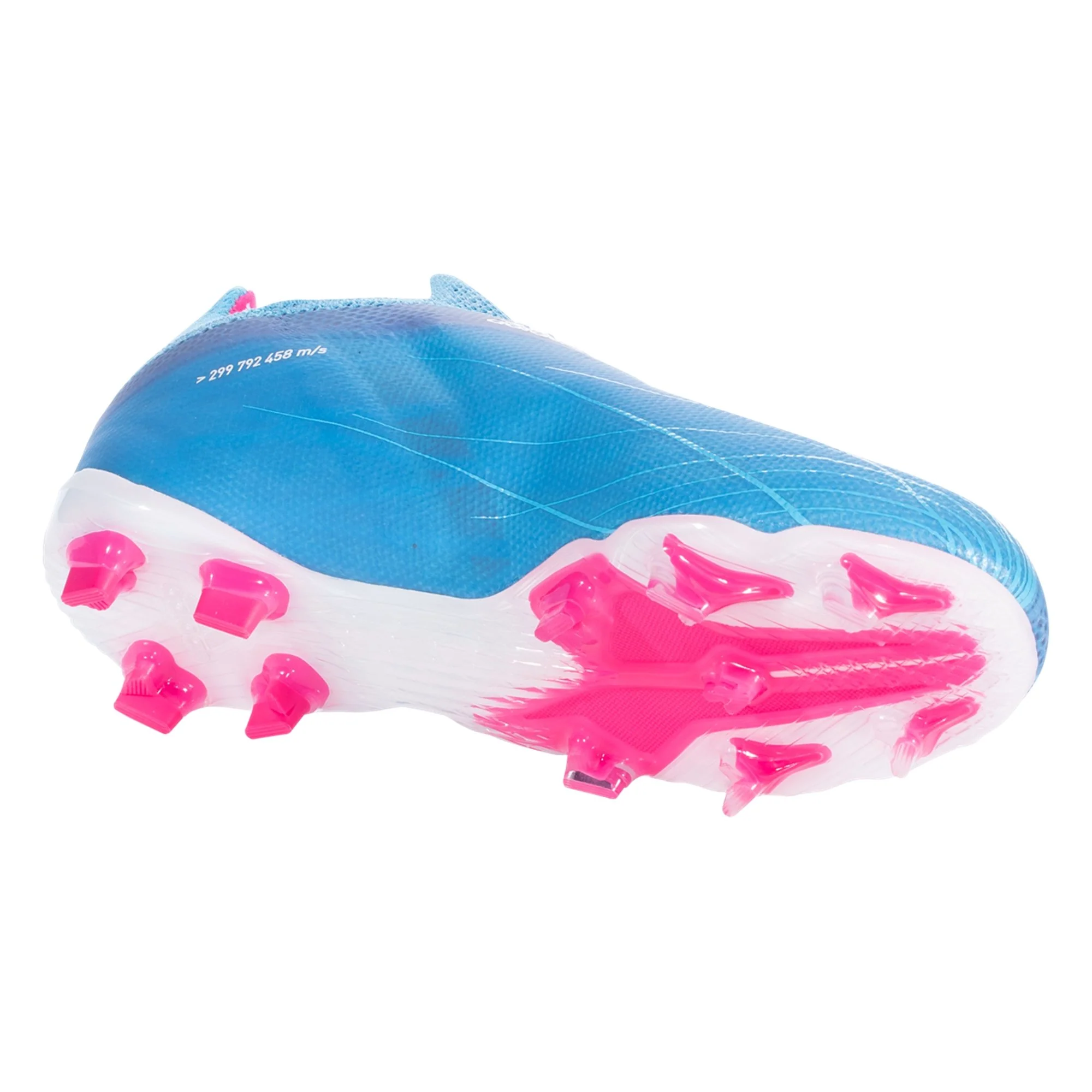 adidas X Speedflow+ FG Junior Firm Ground Soccer -  Cleat Sky Rush/Team Shock Pink/White - Image 6