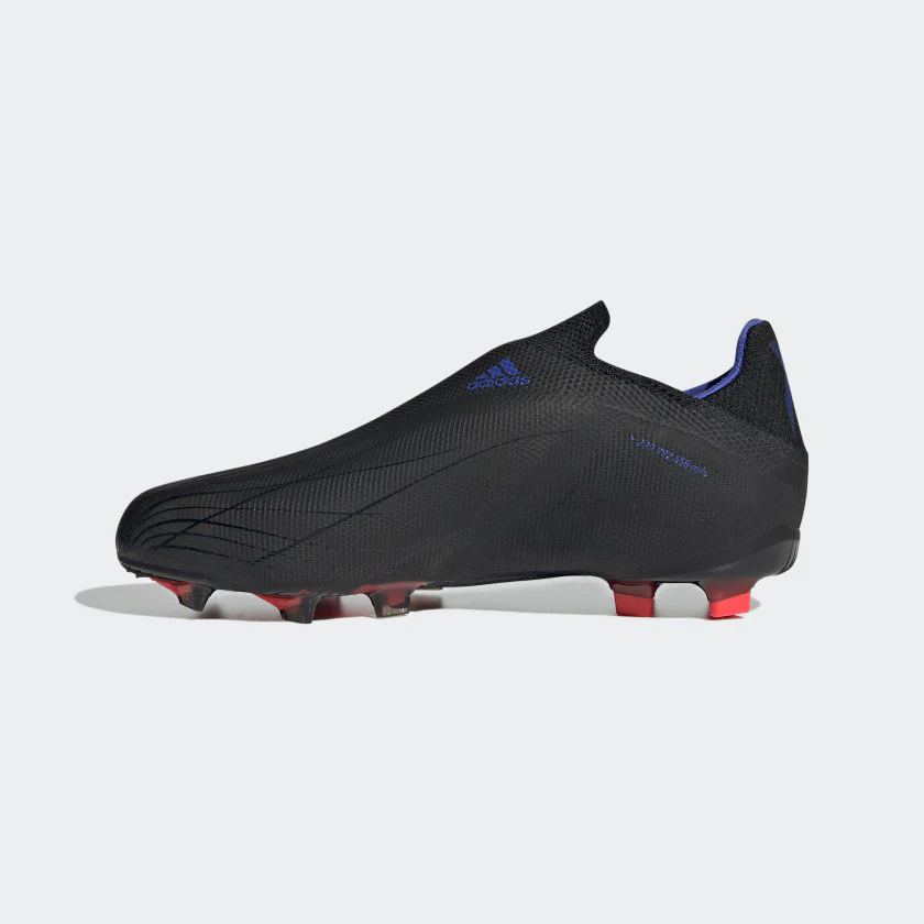 adidas X Speedflow+ JUNIOR Firm Ground Soccer Shoe - Core Black/Sonic Ink/Solar Yellow - Image 2