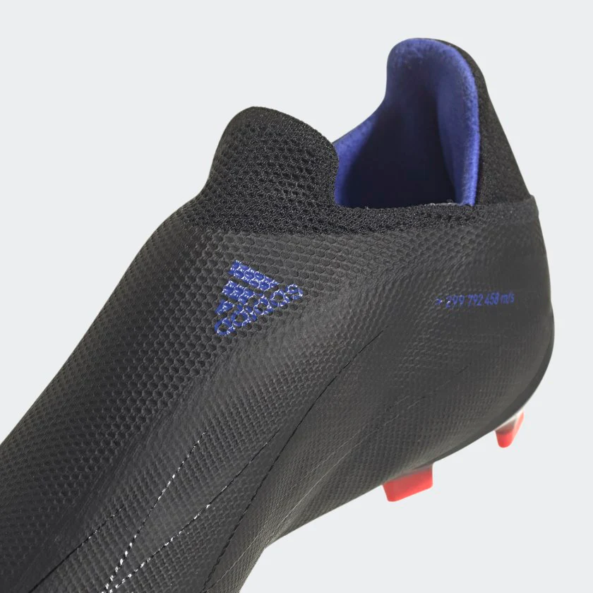 adidas X Speedflow+ JUNIOR Firm Ground Soccer Shoe - Core Black/Sonic Ink/Solar Yellow - Image 5
