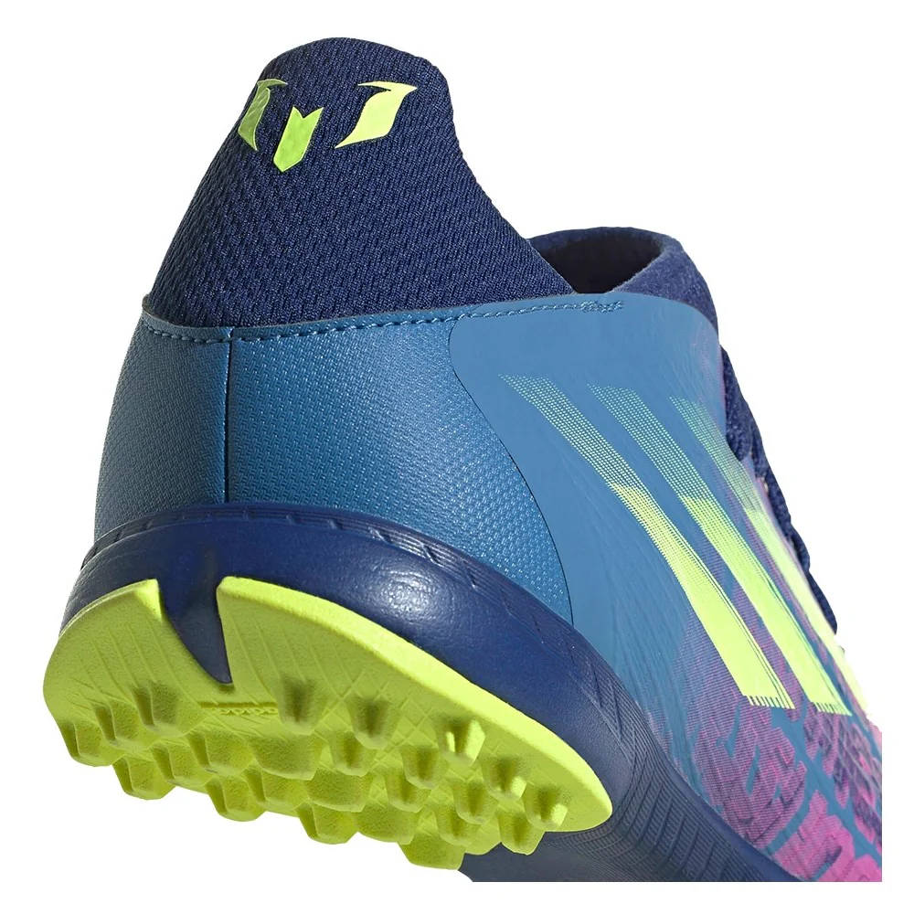 adidas X SPEEDFLOW Messi .3 TF - VictoryBlue/ShockPink/SolarYellow - Image 4