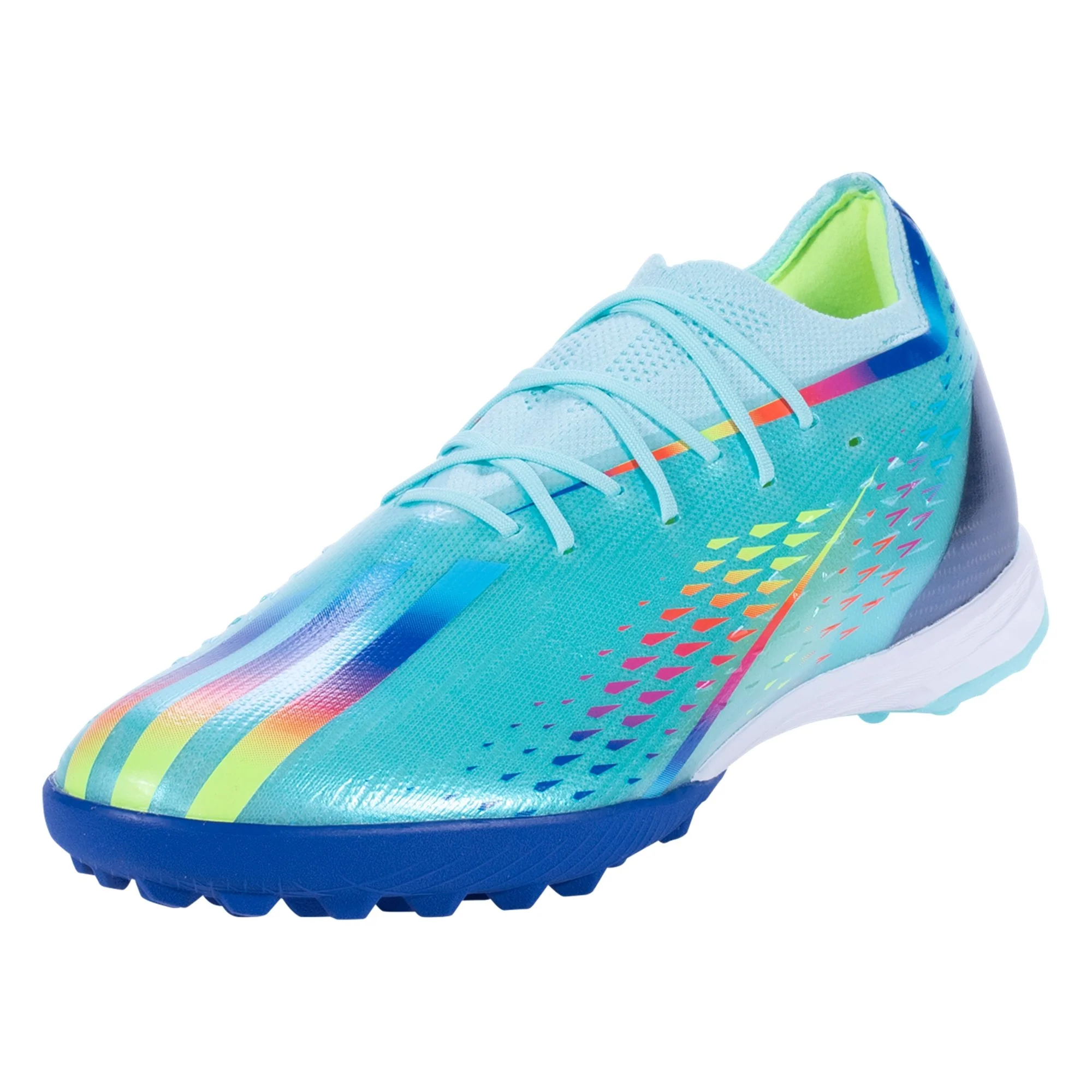 adidas X Speedportal.1 TF Artificial Turf Soccer Shoe - Clear Aqua/Solar Red/Power Blue - Image 4