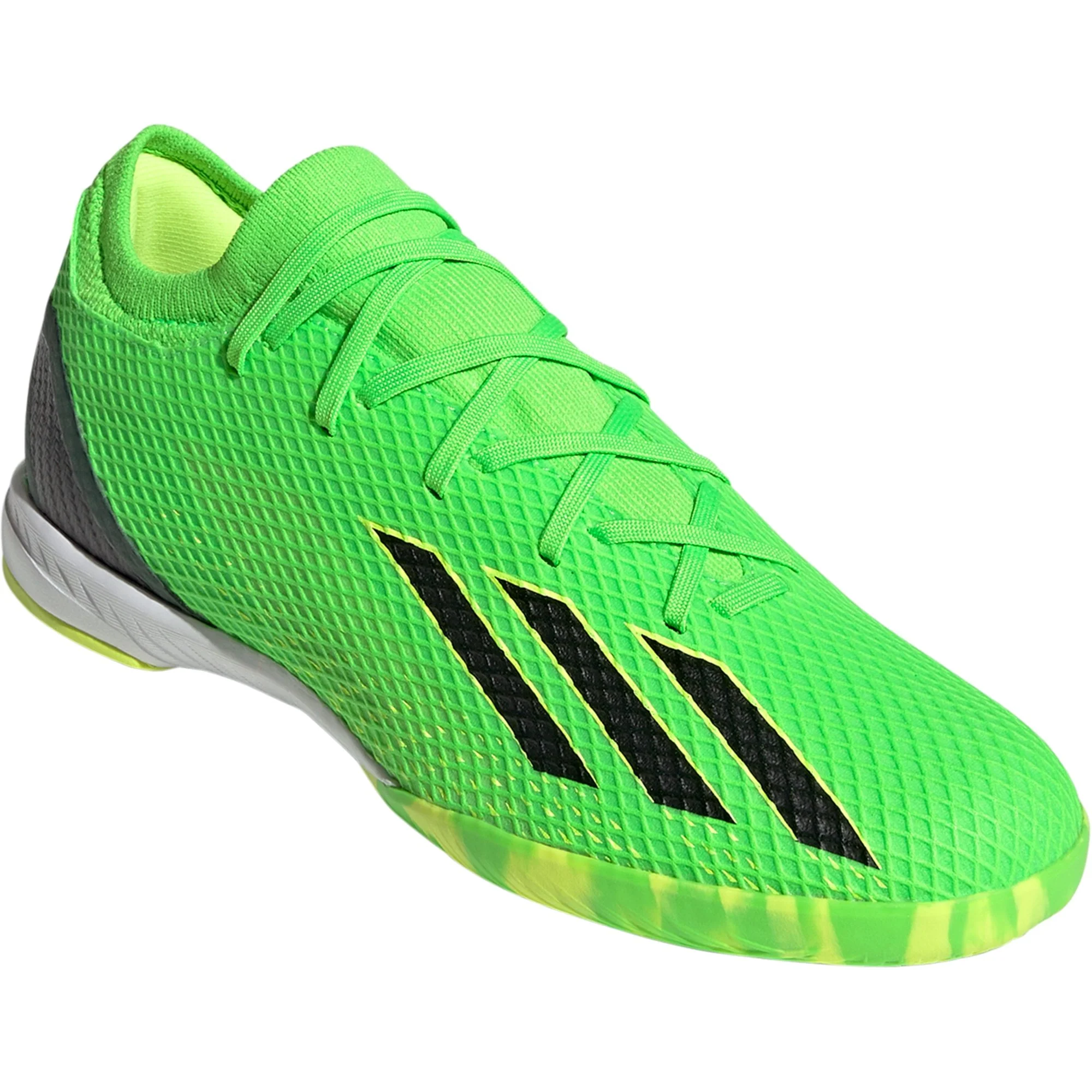 adidas X Speedportal.3 IN Indoor Soccer Shoe - Solar Green/Core Black/Solar Yellow - Image 4