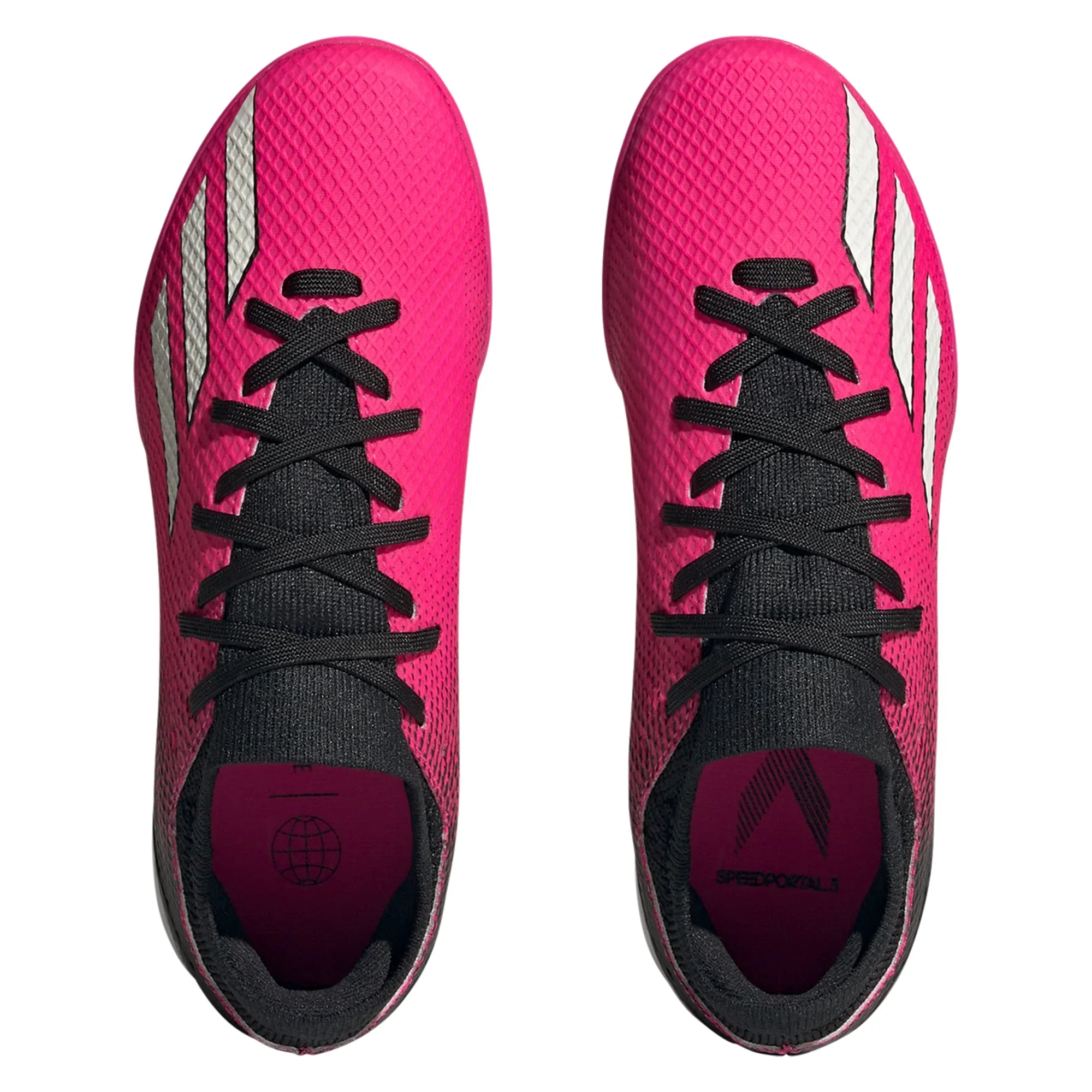 adidas X Speedportal.3 TF Junior Artificial Turf Soccer Cleats - Pink/Metallic/Black - Image 3