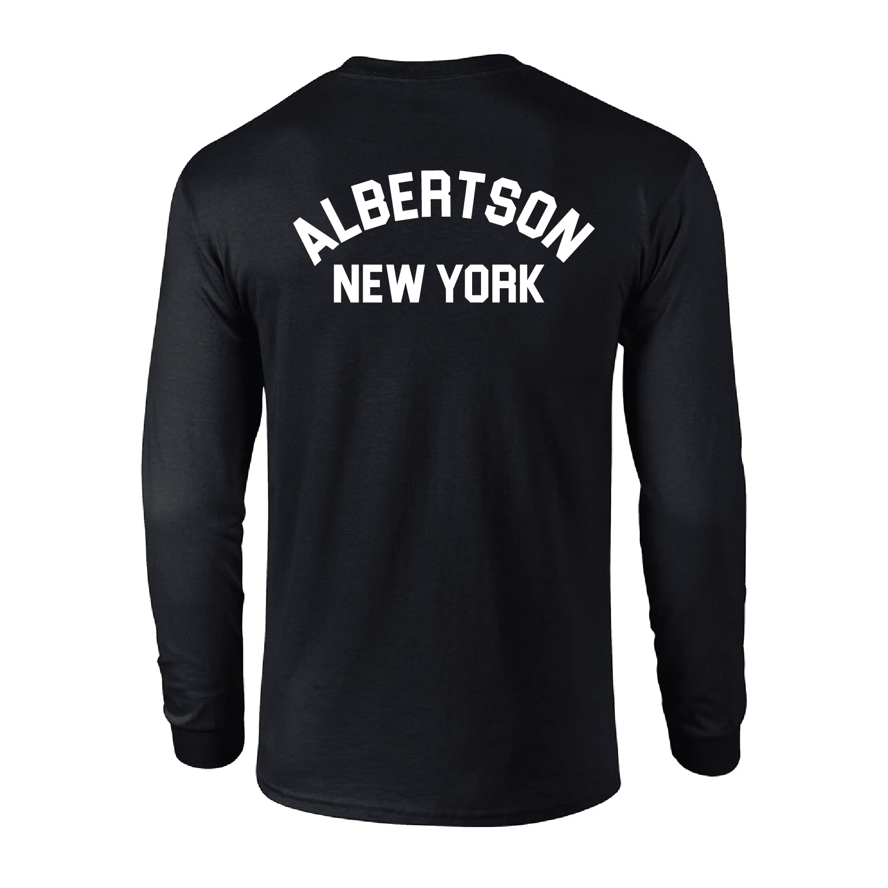 Albertson Futsal 516 Academy Gildan LS Lifestyle T-Shirt Black - Image 2