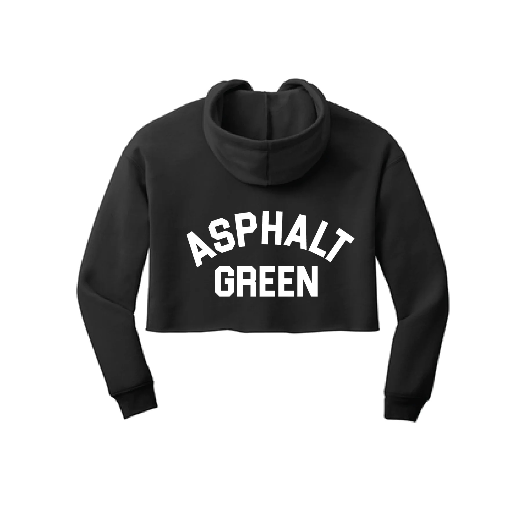 Asphalt Rec FAN Bella+Canvas Lifestyle Crop Hoodie Black - Image 2
