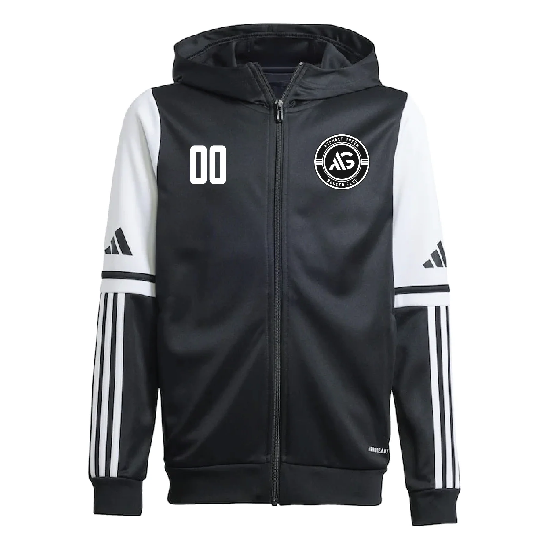 Asphalt SC adidas Squadra 25 Zip Hoodie Black