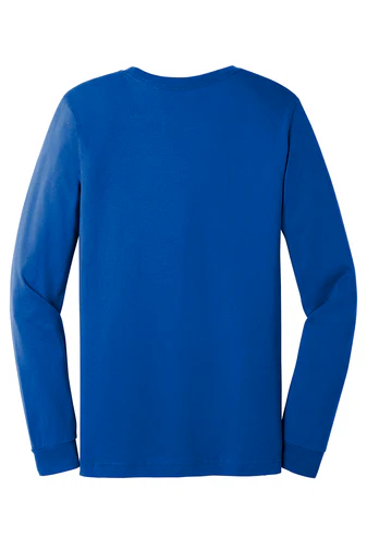 B & B United Soccer Club FAN Bella + Canvas Long Sleeve Triblend T-Shirt Royal - Image 2