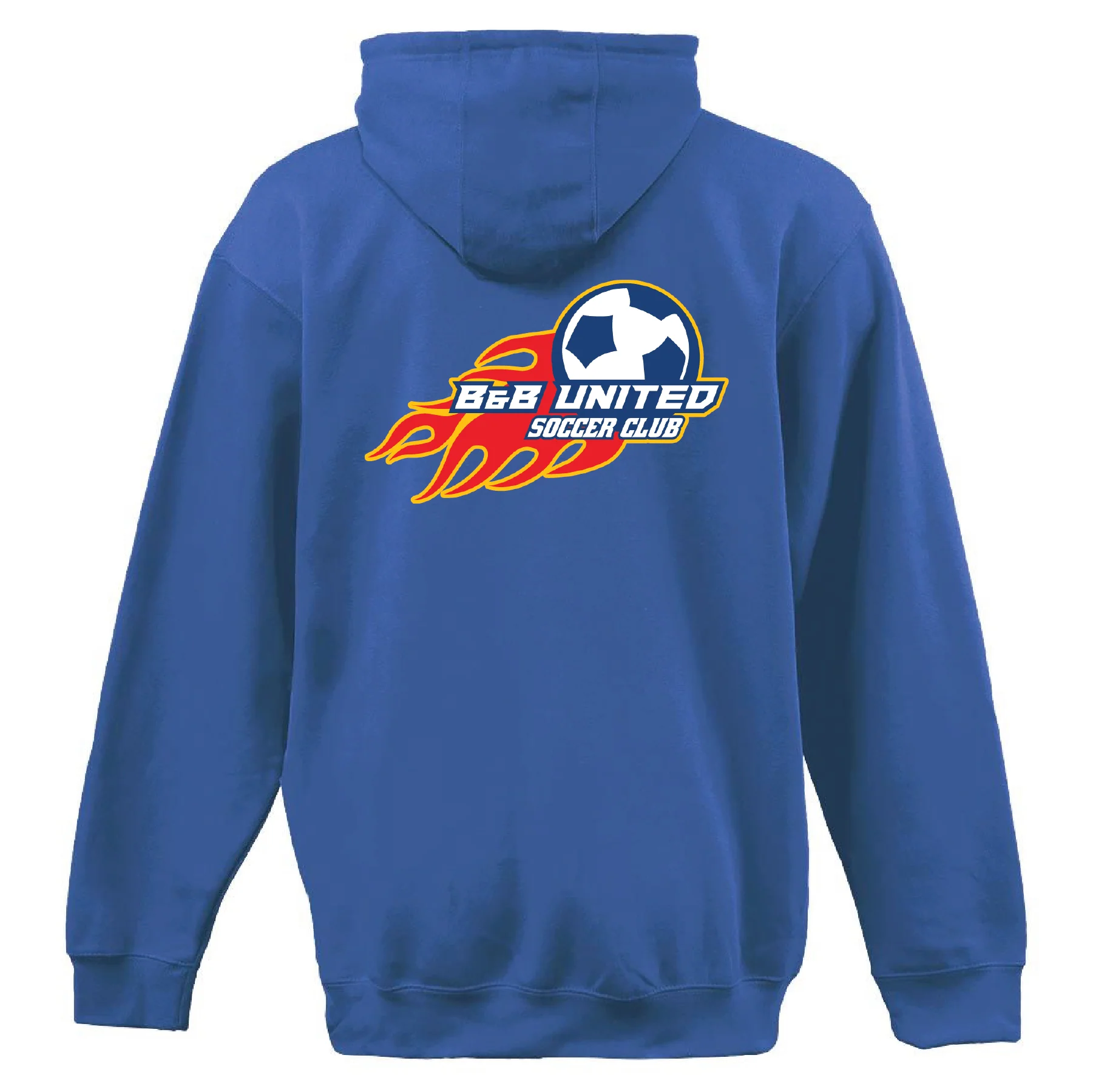 B & B United Soccer Club Flame Pennant Super 10 Hoodie Royal - Image 2