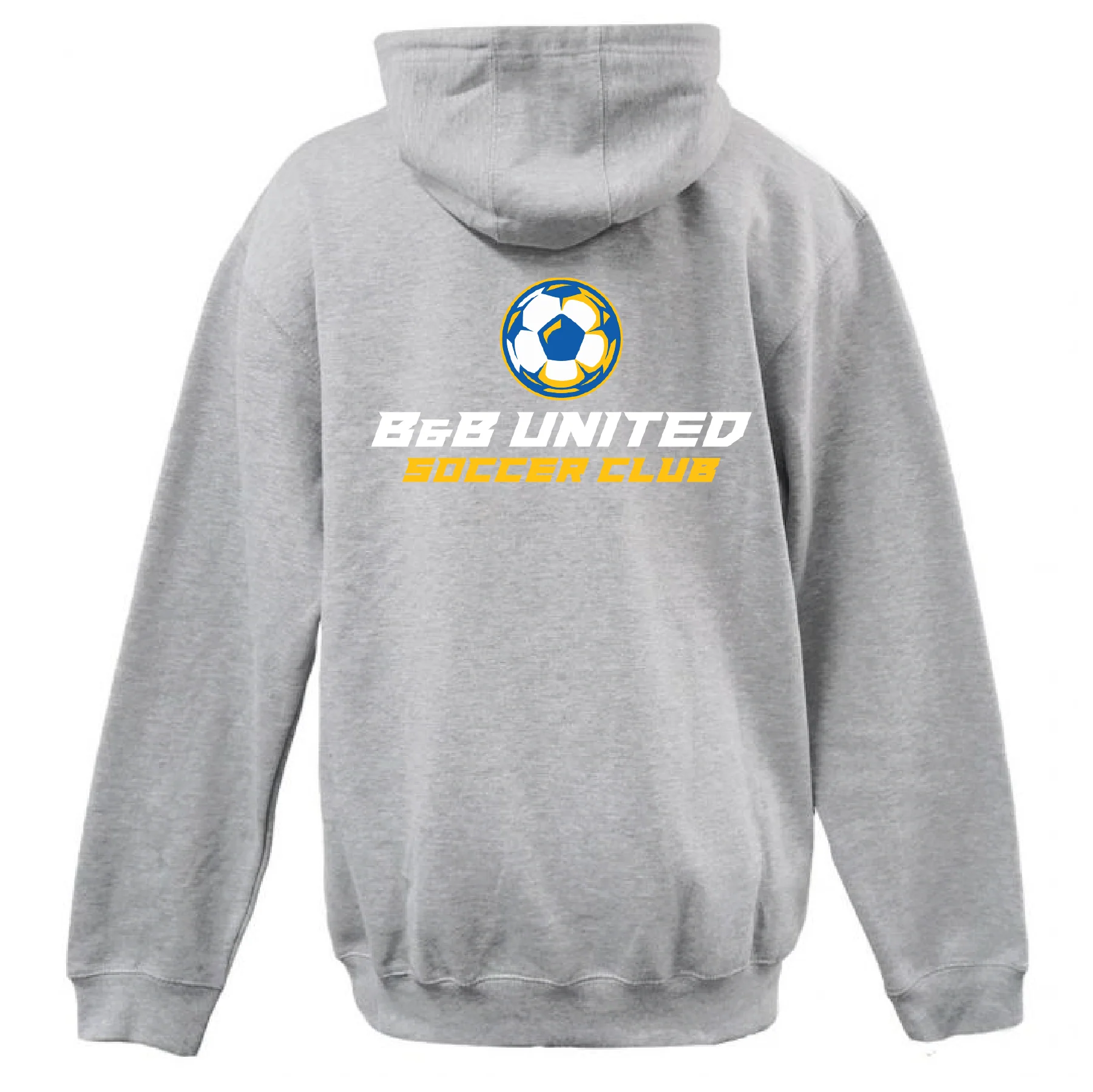 B & B United Soccer Club FAN Pennant Super 10 Hoodie Grey - Image 2