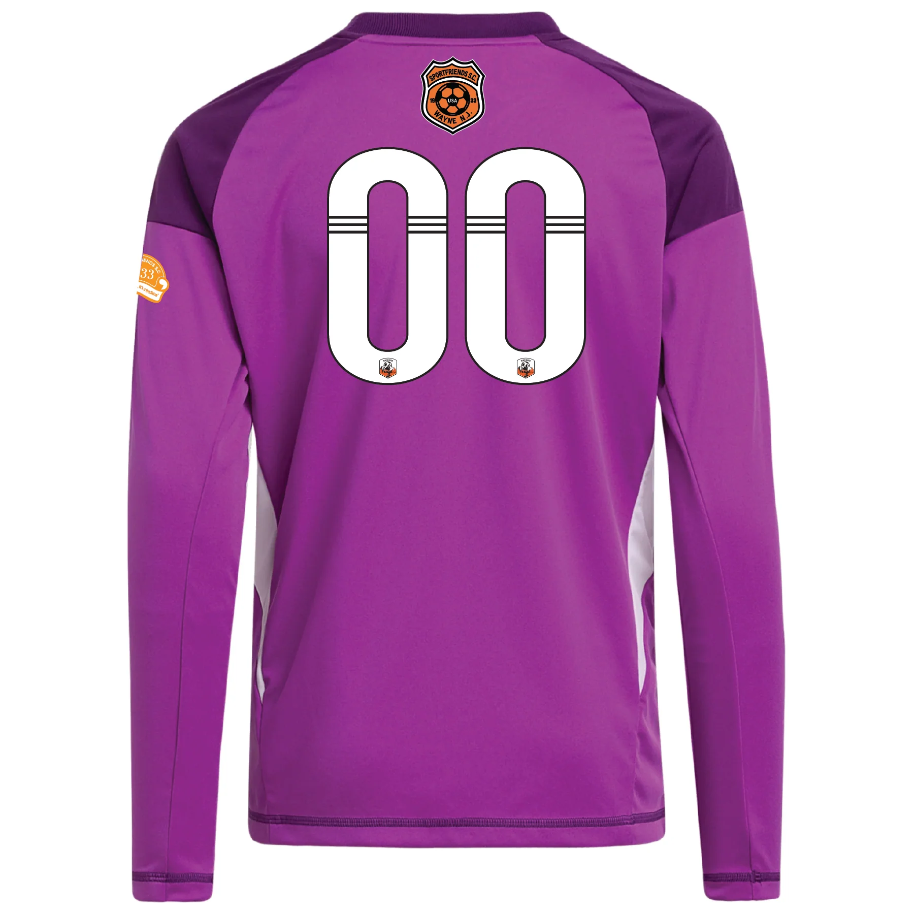 Black River Athletics adidas Tiro 25 Comp LS GK Match Jersey Purple - Image 2