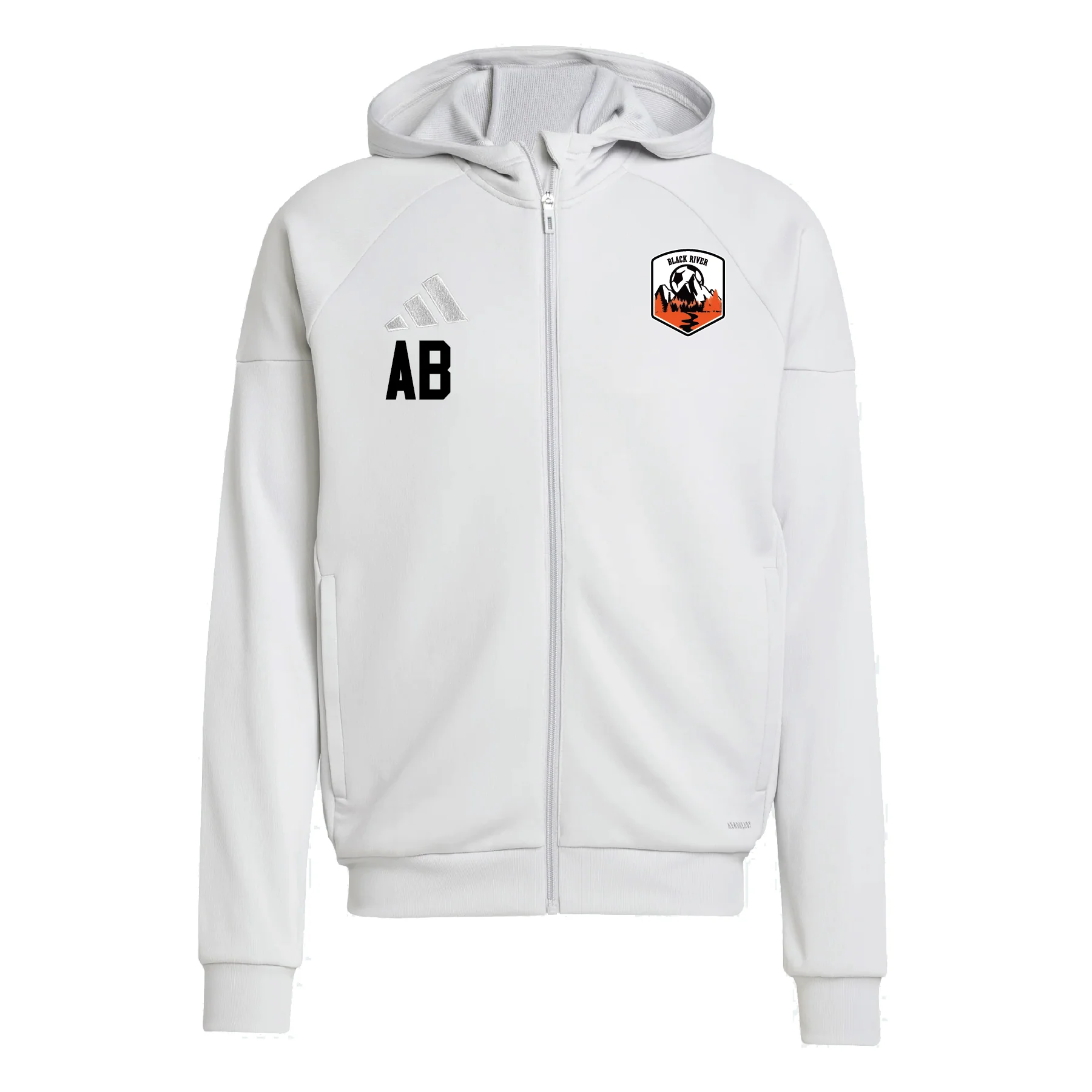 Black River Athletics adidas Tiro 25 Full-Zip Hoodie Light Grey