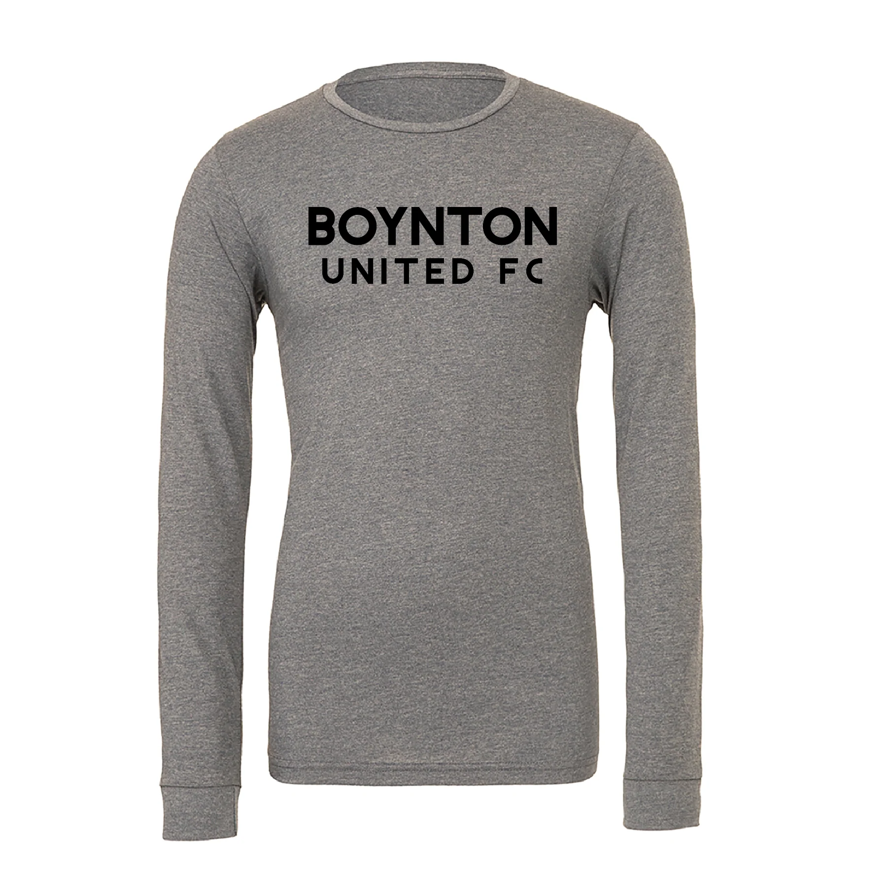 Boynton United (Club Name) Bella + Canvas Long Sleeve Triblend T-Shirt Grey