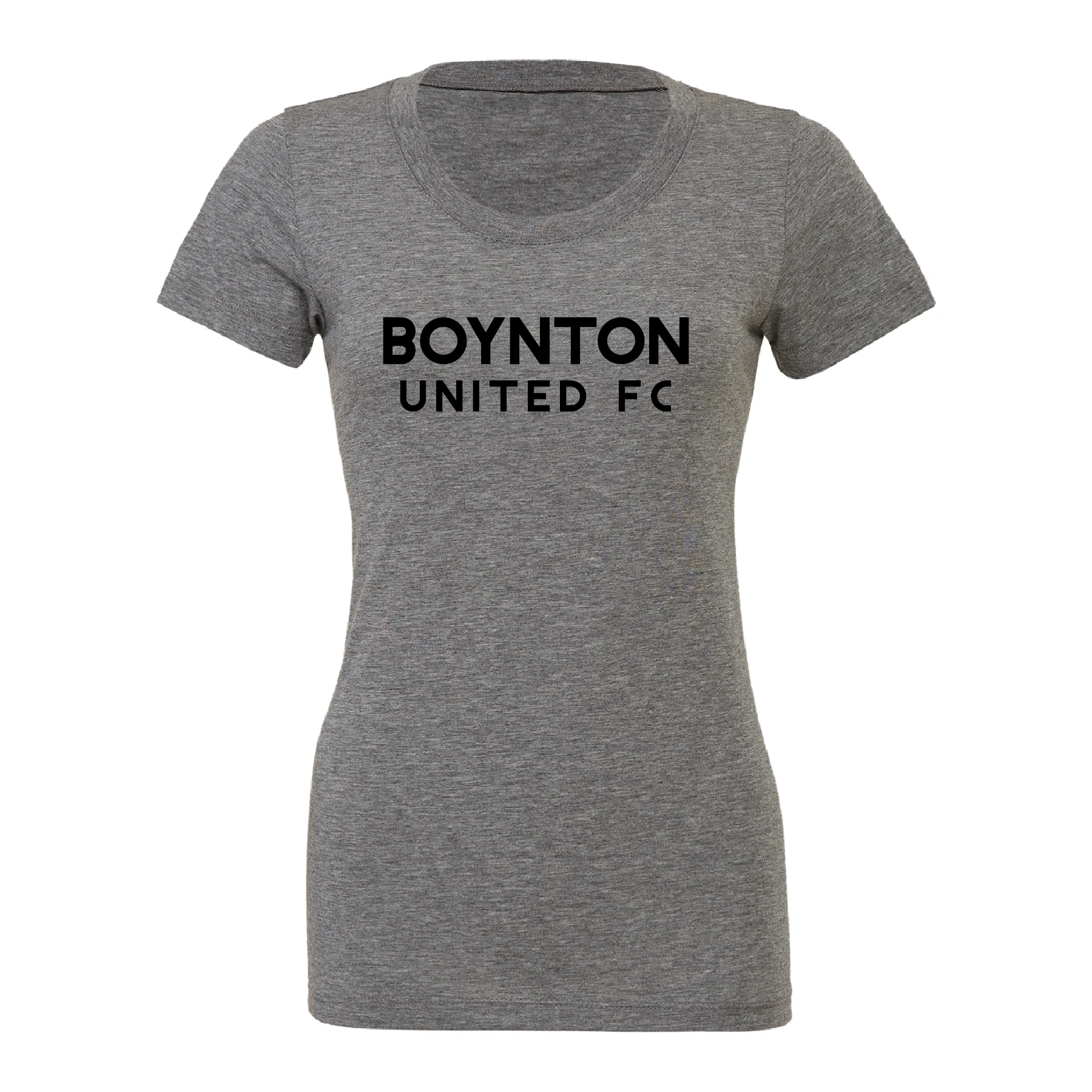 Boynton United (Club Name) Bella + Canvas Short Sleeve Triblend T-Shirt Grey - Image 3