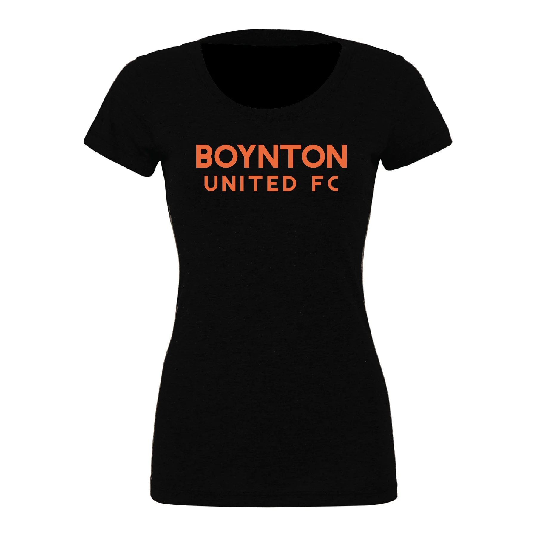 Boynton United (Club Name) Bella + Canvas Short Sleeve Triblend T-Shirt Solid Black - Image 3