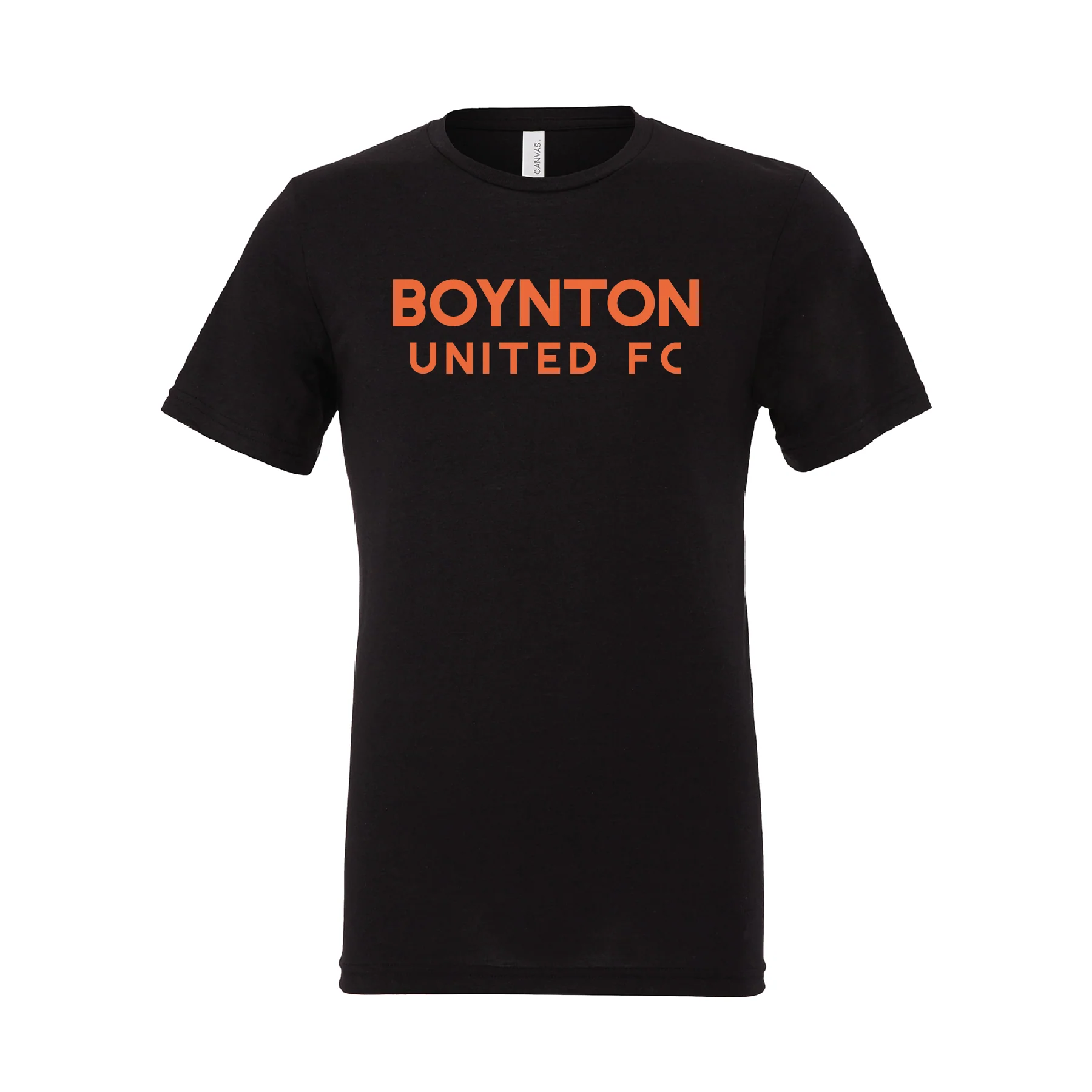 Boynton United (Club Name) Bella + Canvas Short Sleeve Triblend T-Shirt Solid Black