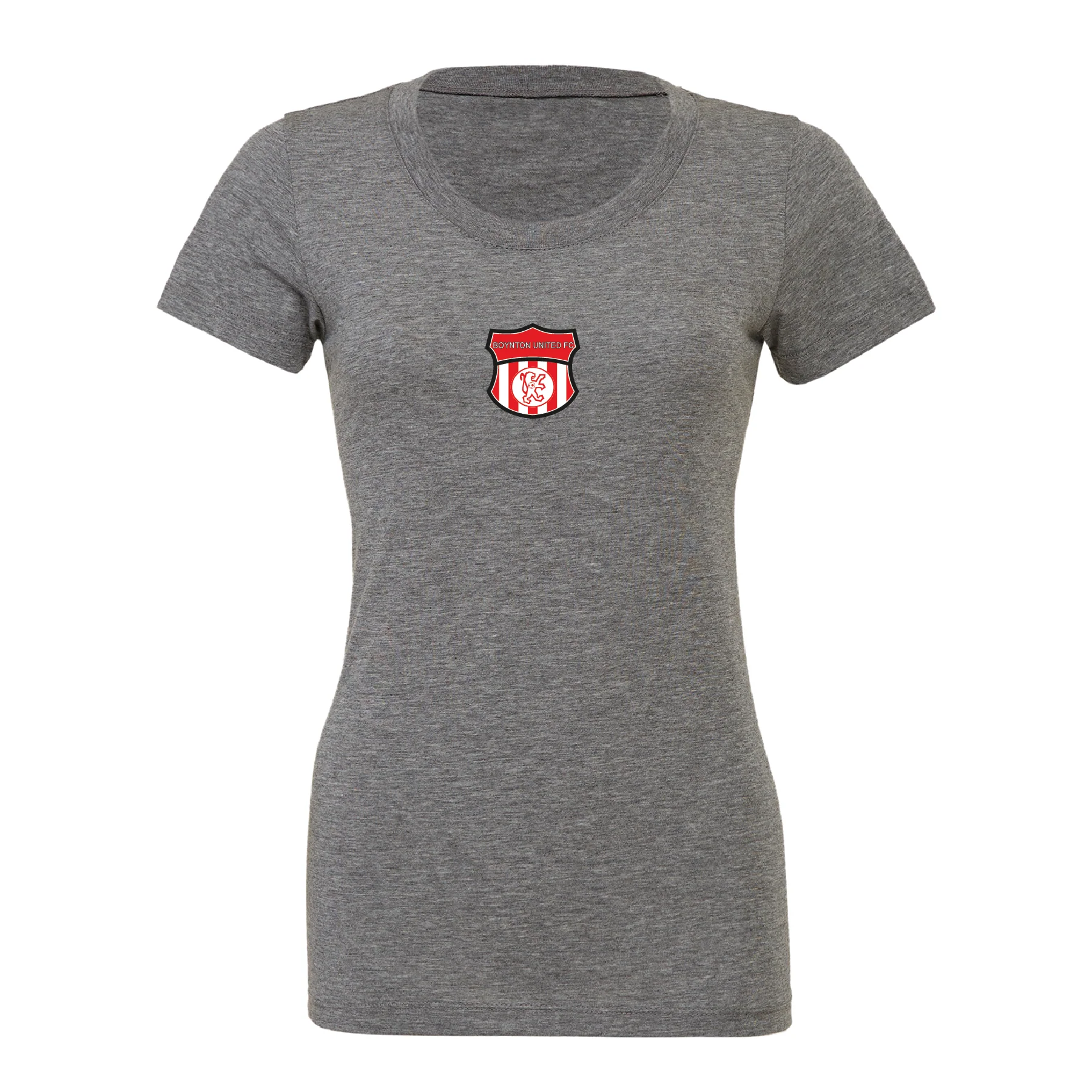 Boynton United (Patch) Bella + Canvas Short Sleeve Triblend T-Shirt Grey - Image 3