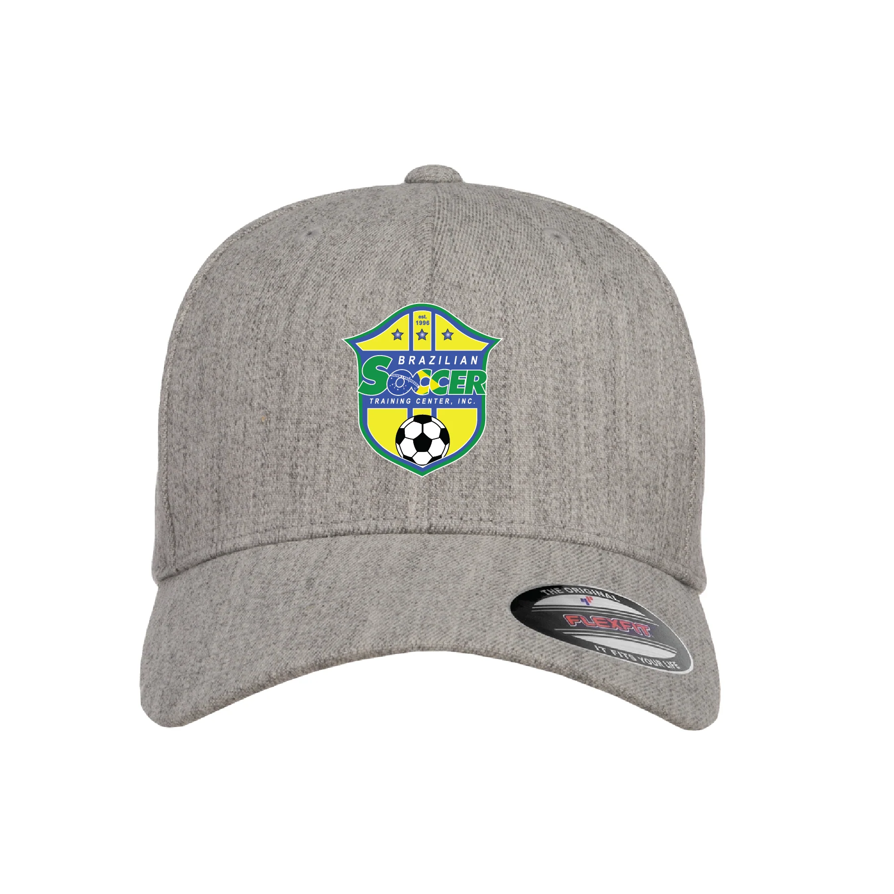 Brazilian Soccer Training Flexfit Wool Blend Fitted Cap Heather Grey