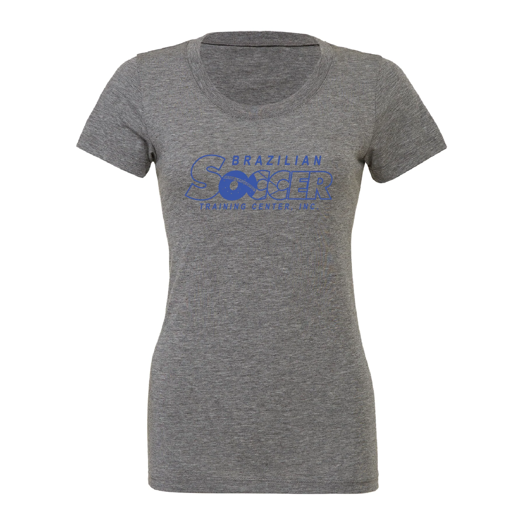 Brazilian Soccer Training (Club Name) Bella + Canvas Short Sleeve Triblend T-Shirt Grey - Image 3