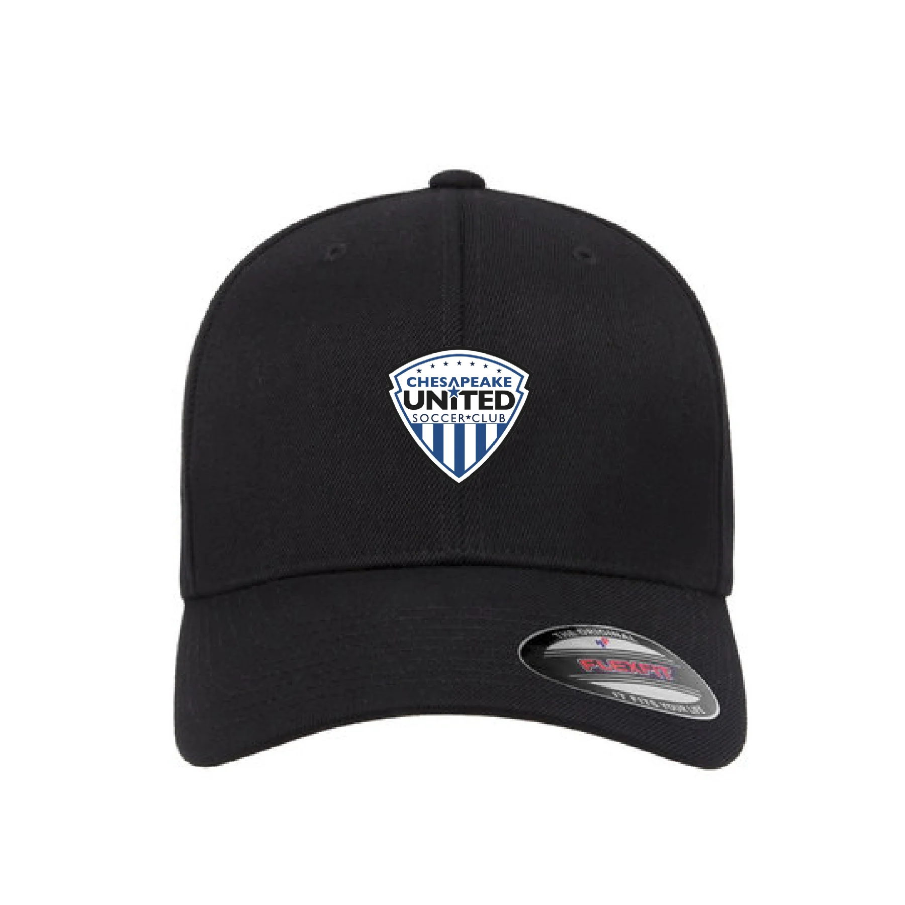 Chesapeake United SC Competitive Flexfit Wool Blend Fitted Cap Black