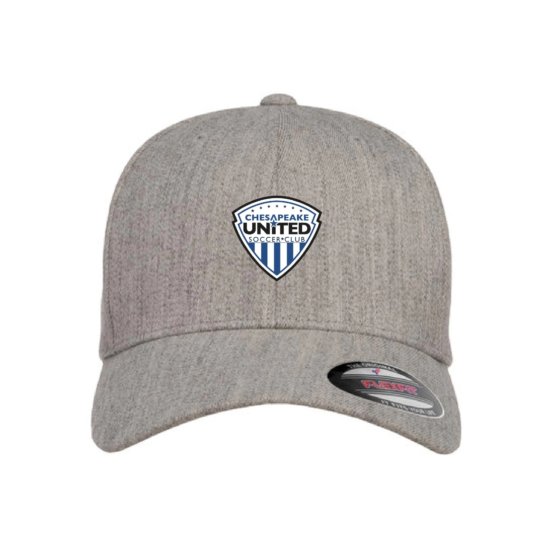 Chesapeake United SC Competitive Flexfit Wool Blend Fitted Cap Heather Grey