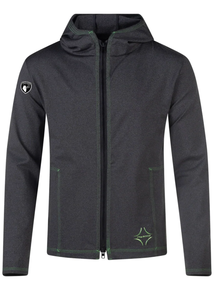 CIU PITCH Performance Tribuna Full Zip Hoodie Dark Grey (high quality/athleisure)