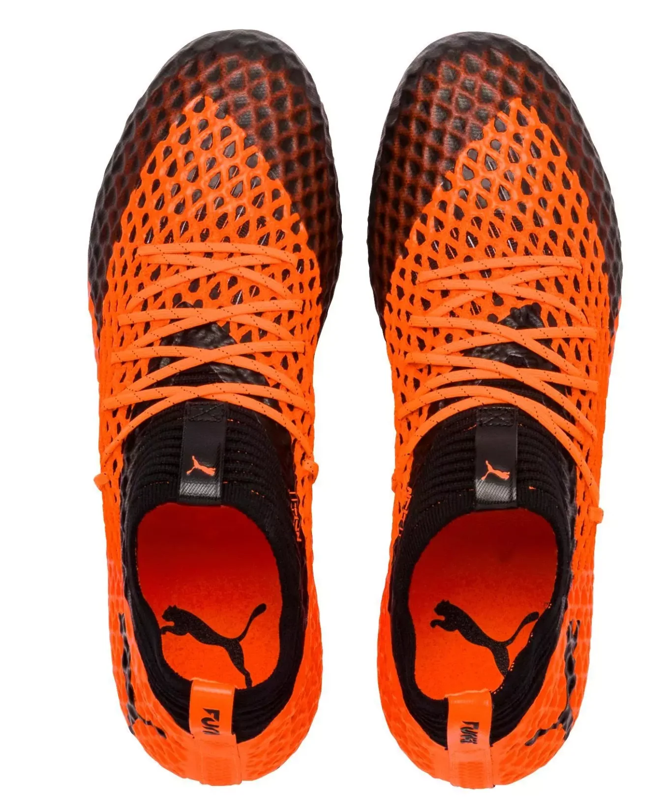 Puma FUTURE 2.1 NETFIT FG/AG Firm Ground Soccer Cleat - Black/Orange - Image 3