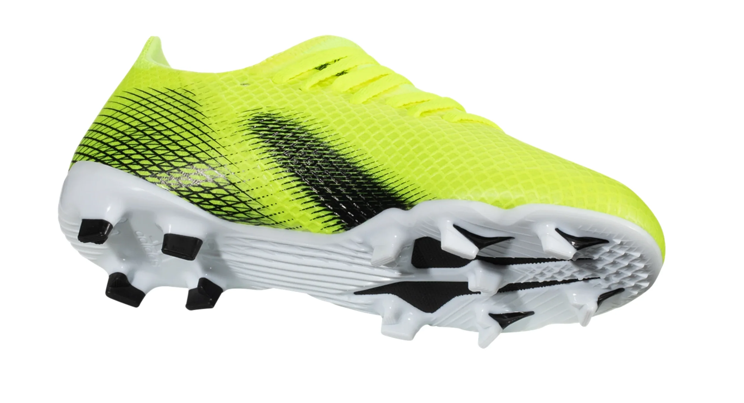 adidas X Ghosted.3 FG JUNIOR Firm Ground Cleat - Solar Yellow/Core Black/Team Royal Blue - Image 4