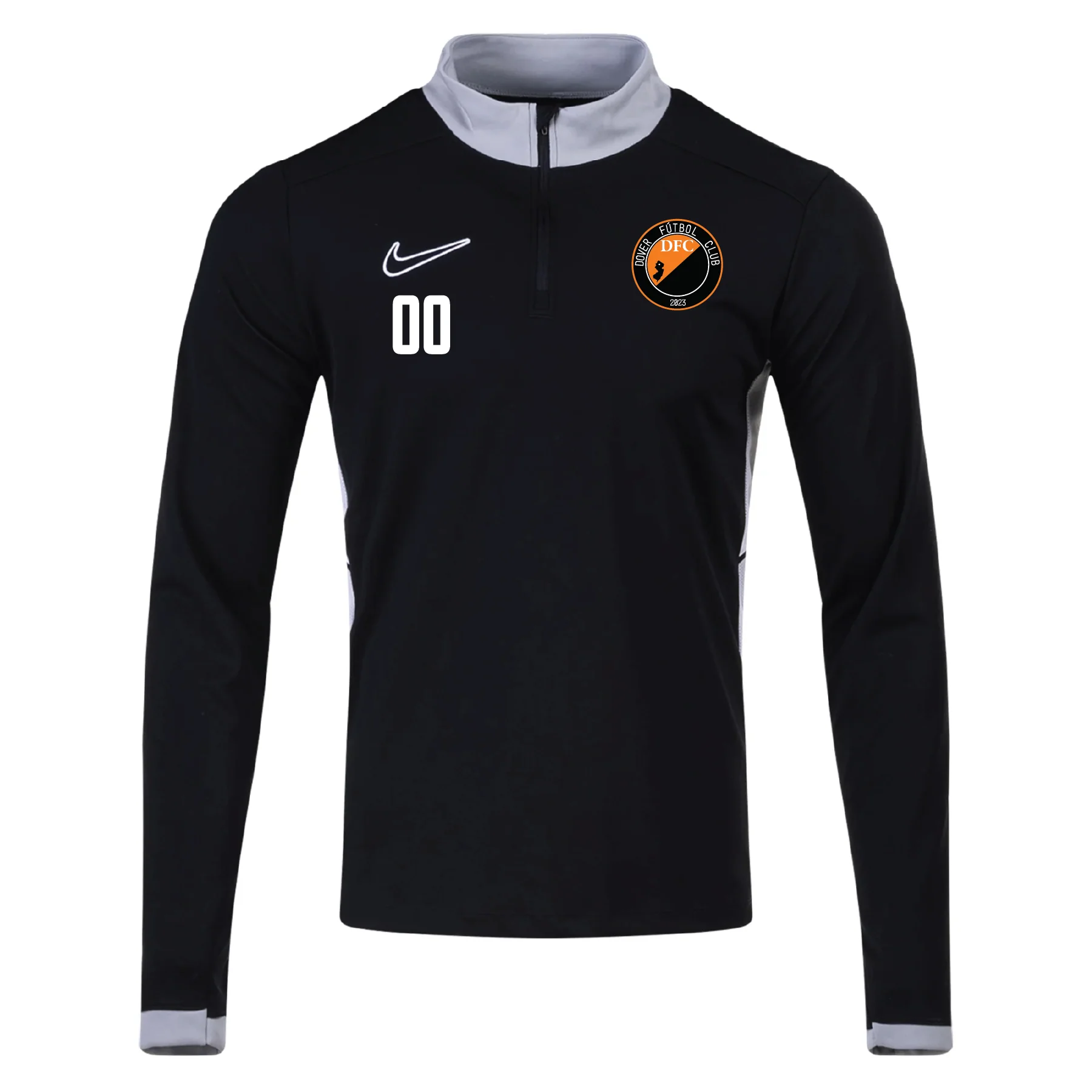 Dover FC Nike Academy 25 Drill Top Black/Grey