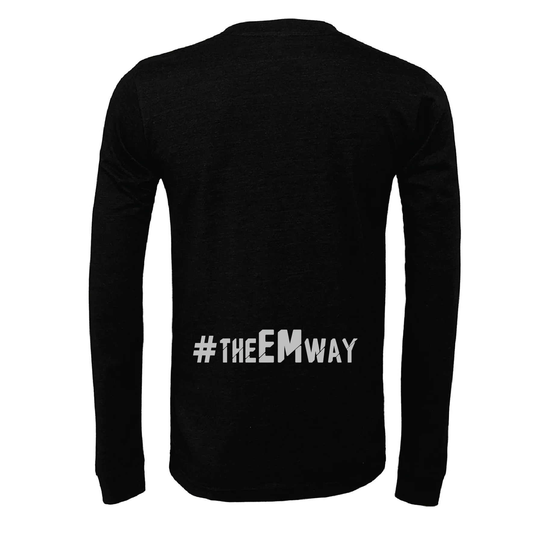 EMSC Long Island Premier (Club Name) Bella + Canvas Long Sleeve Triblend T-Shirt Heather Black - Image 2