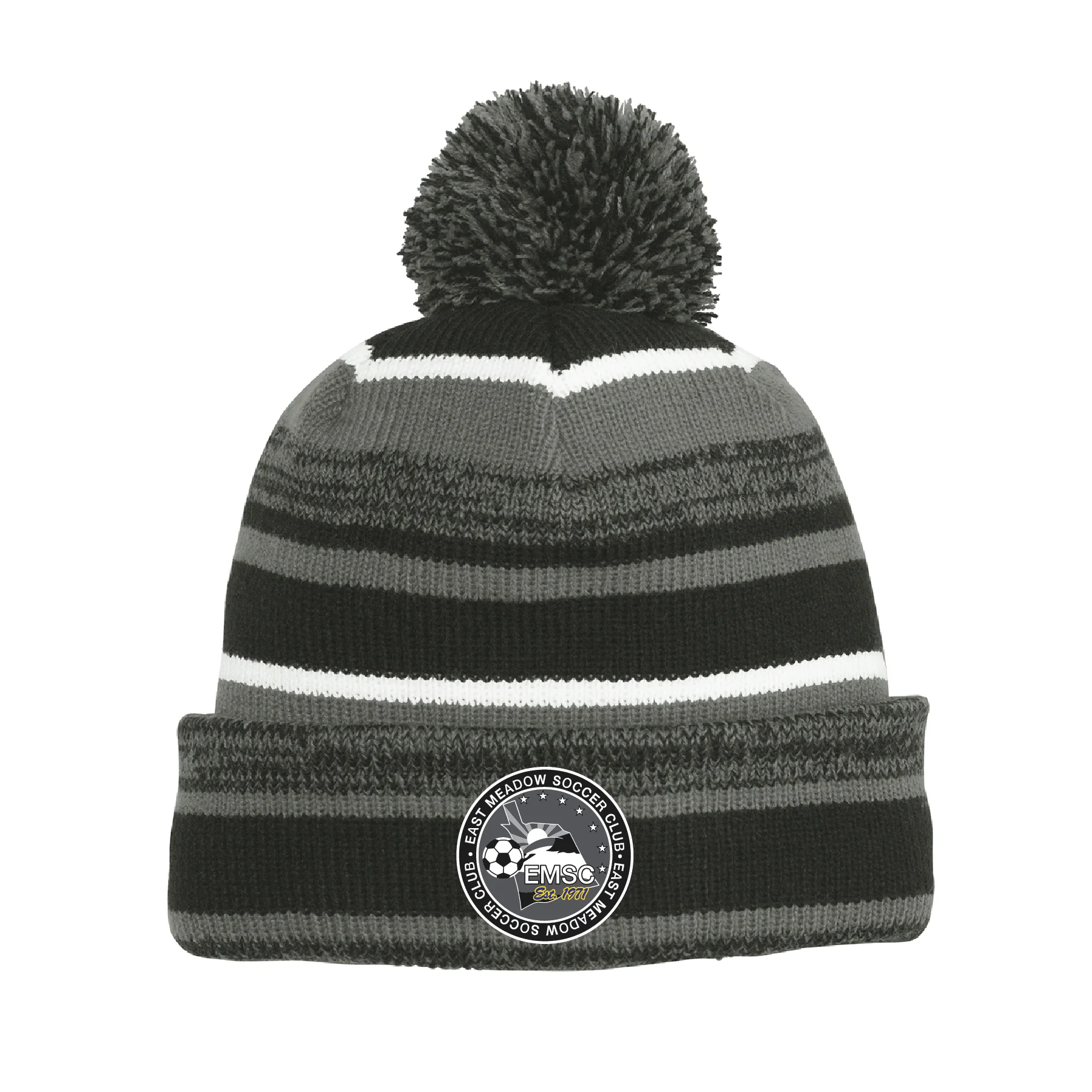 EMSC Long Island Premier New Era Sideline Bobble Beanie Black